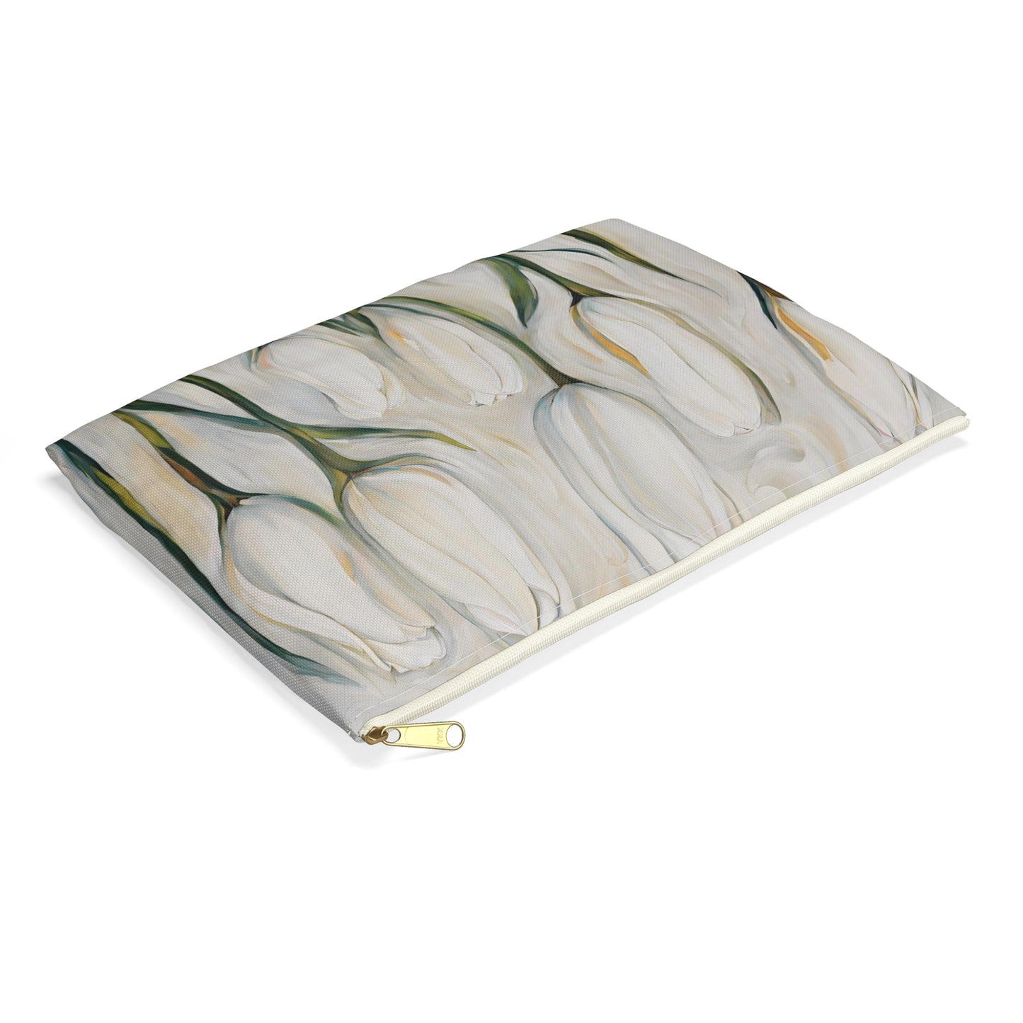 White Tulips Accessory Pouch