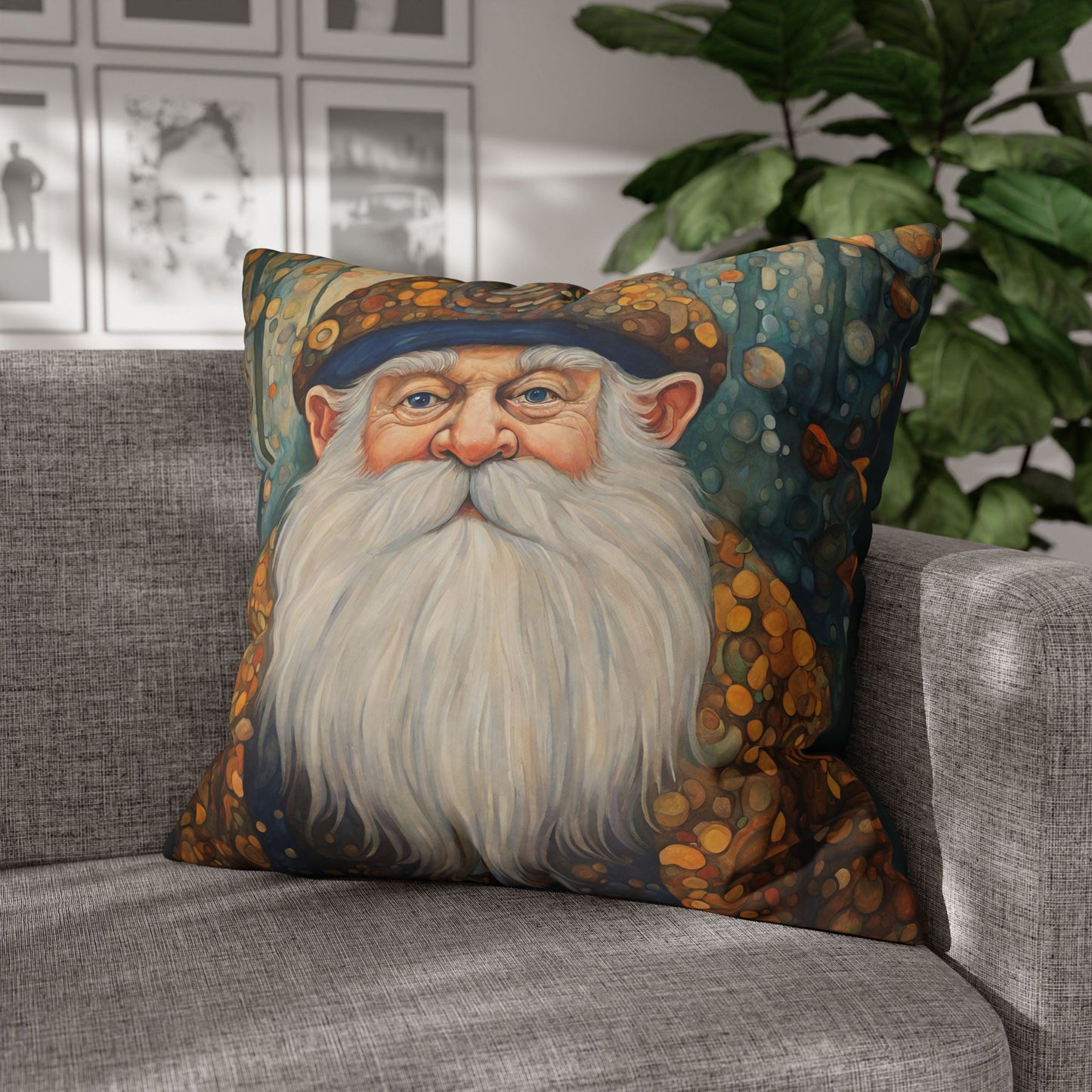 The Gnome Square Poly Canvas Pillowcase