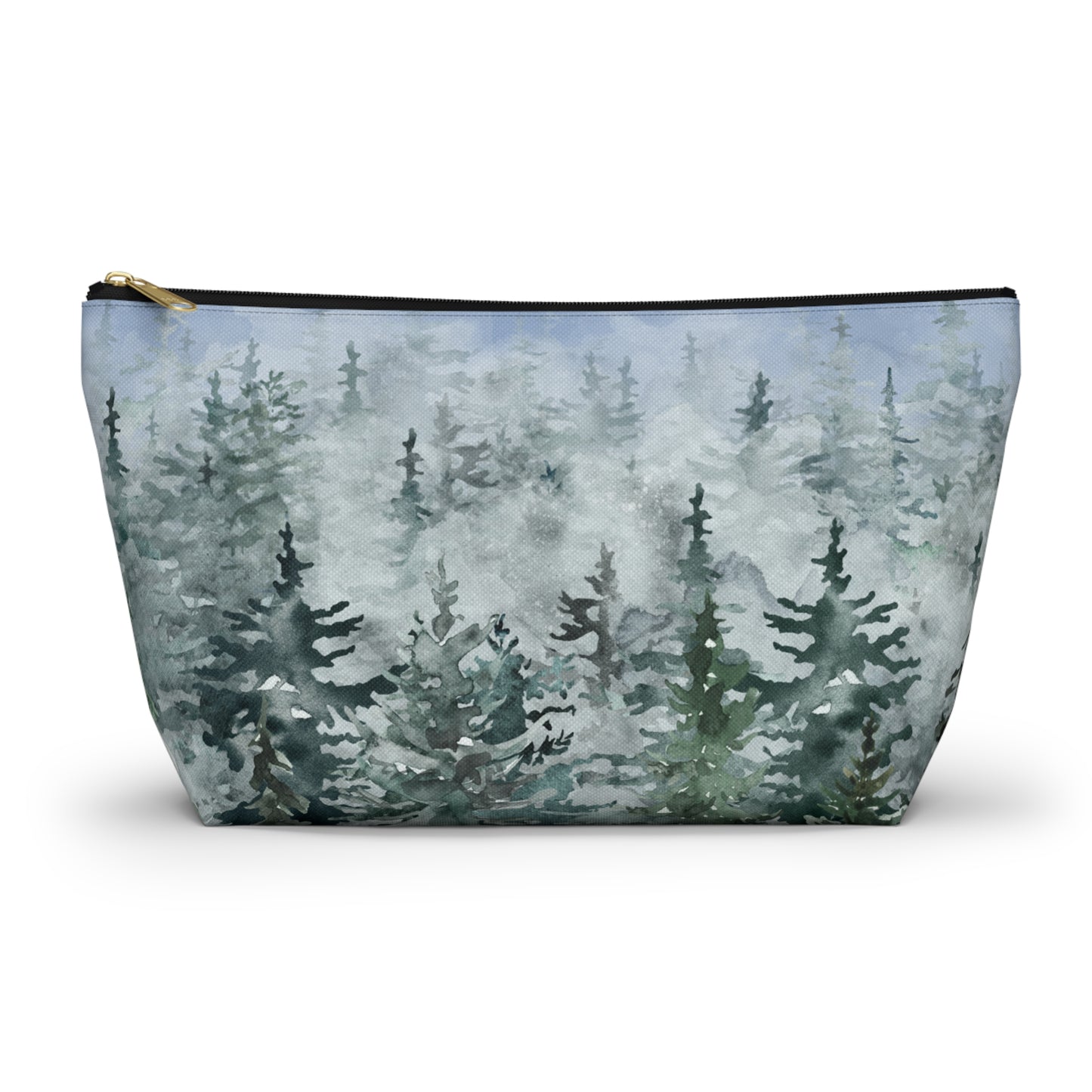 Evergreens in Winter Accessory Pouch w T-bottom