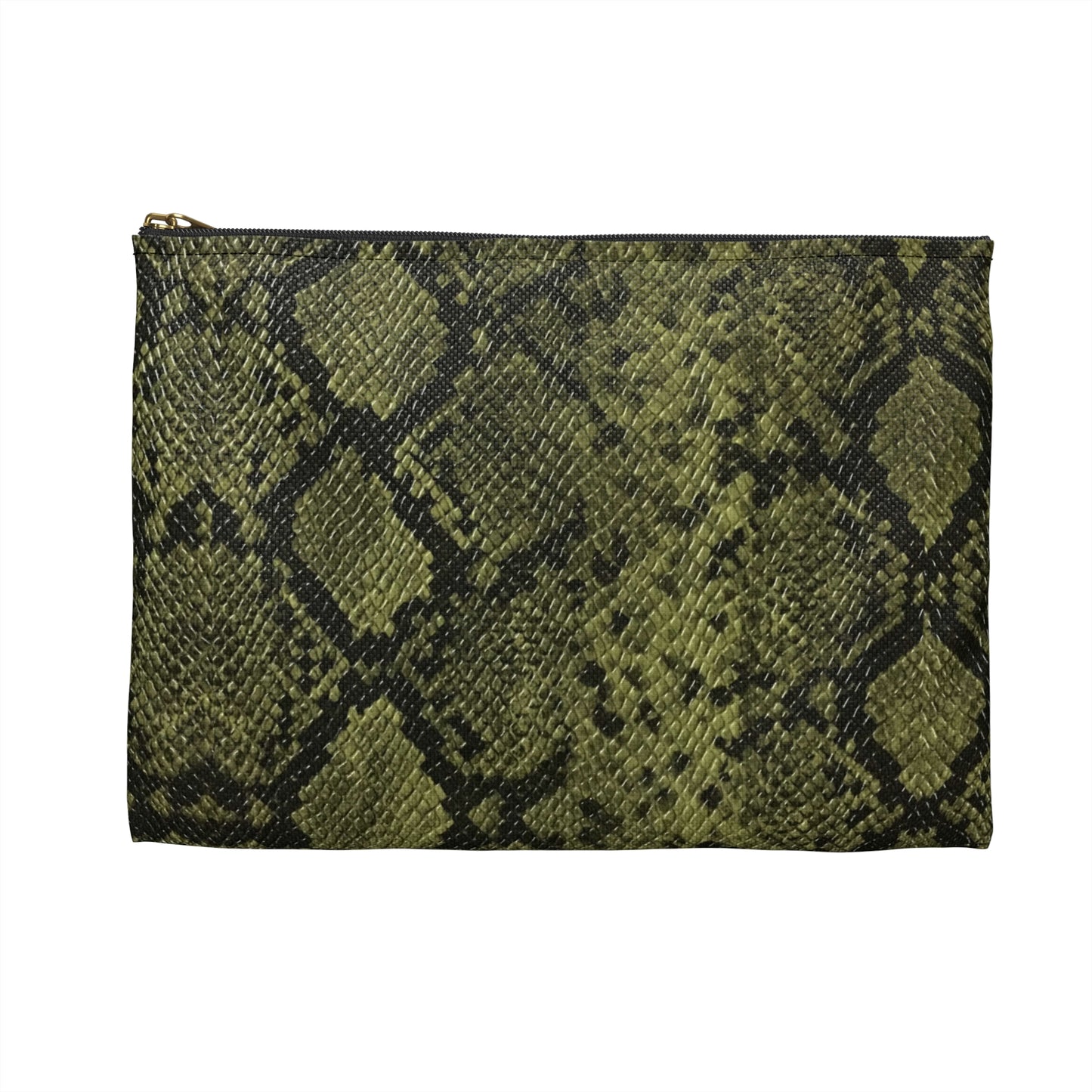 Faux Python in Green Accessory Pouch