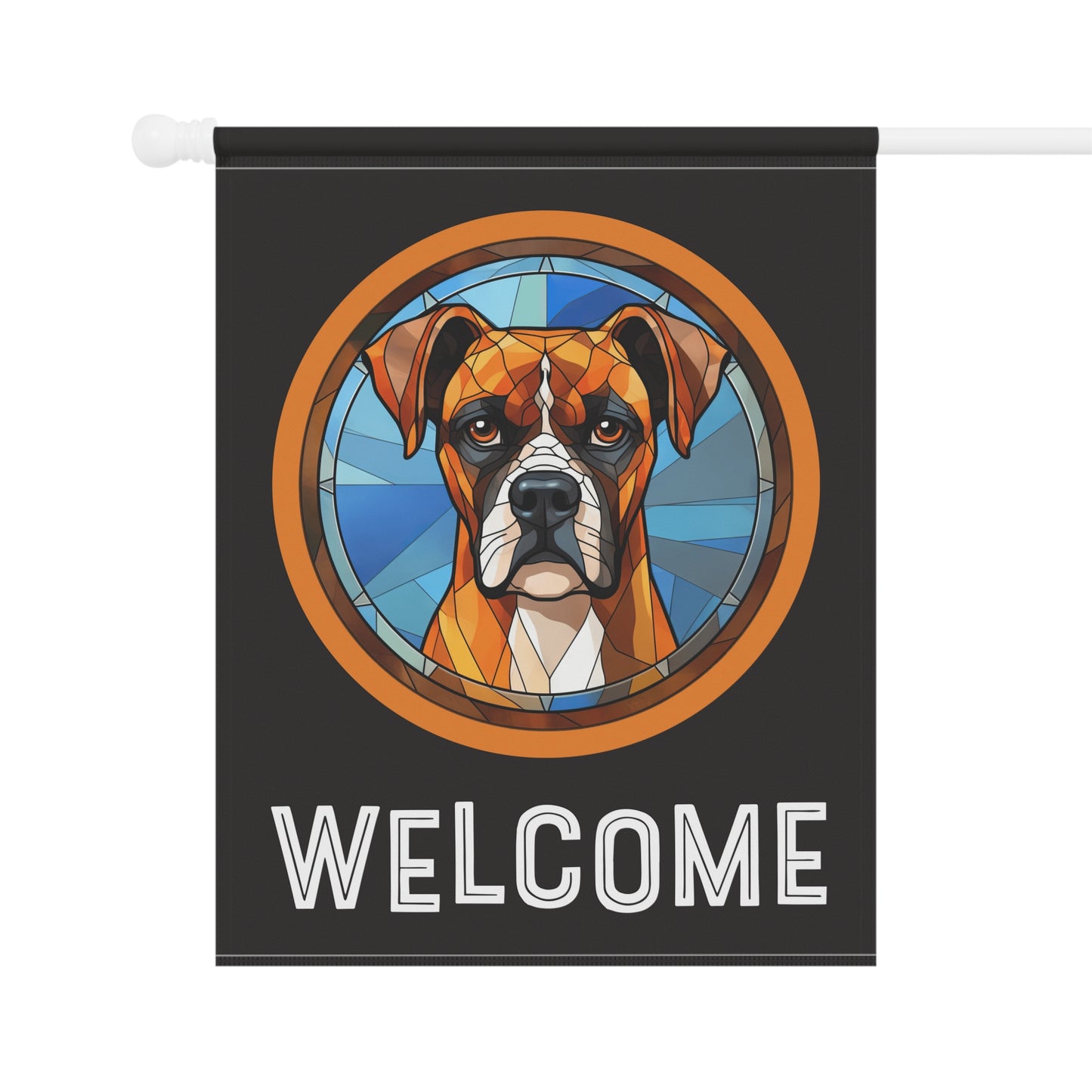 Boxer Welcome 2-Sided Garden & House Flag/Banner