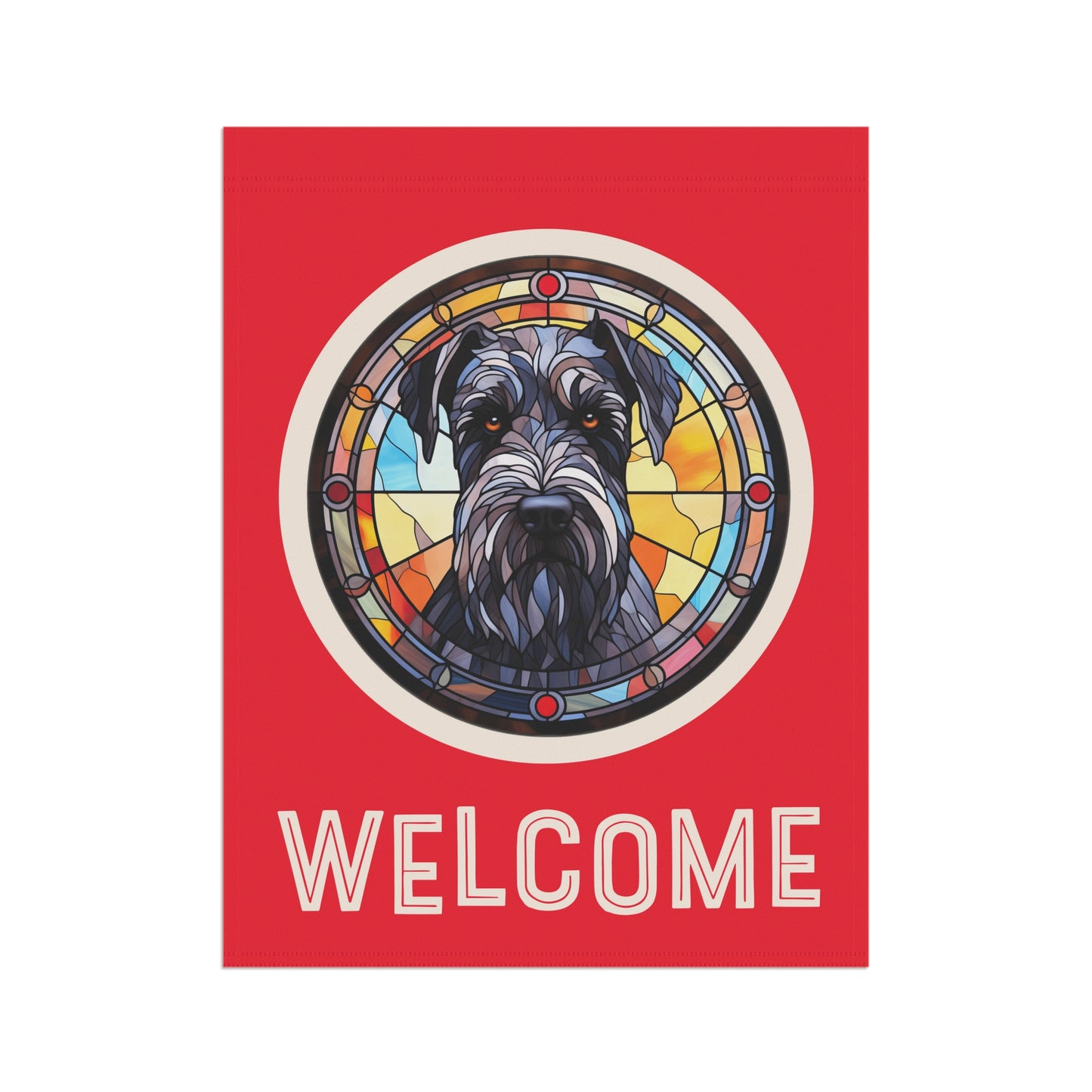 Giant Schnauzer Welcome 2-Sided Garden & House Flag/Banner