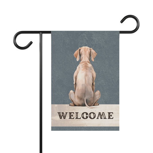 Weimaraner Welcome 2-Sided Garden & House Flag/Banner