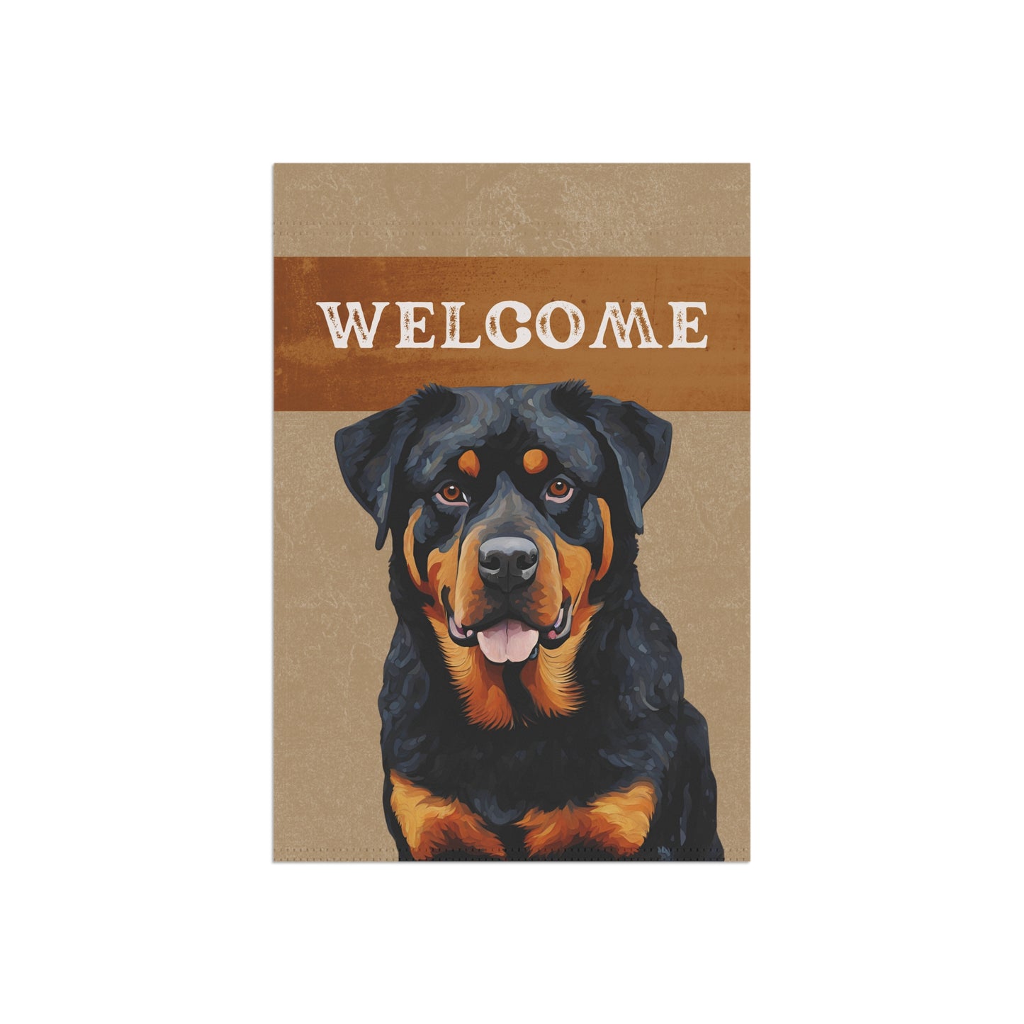 Rottweiler Welcome 2-Sided Garden & House Flag/Banner