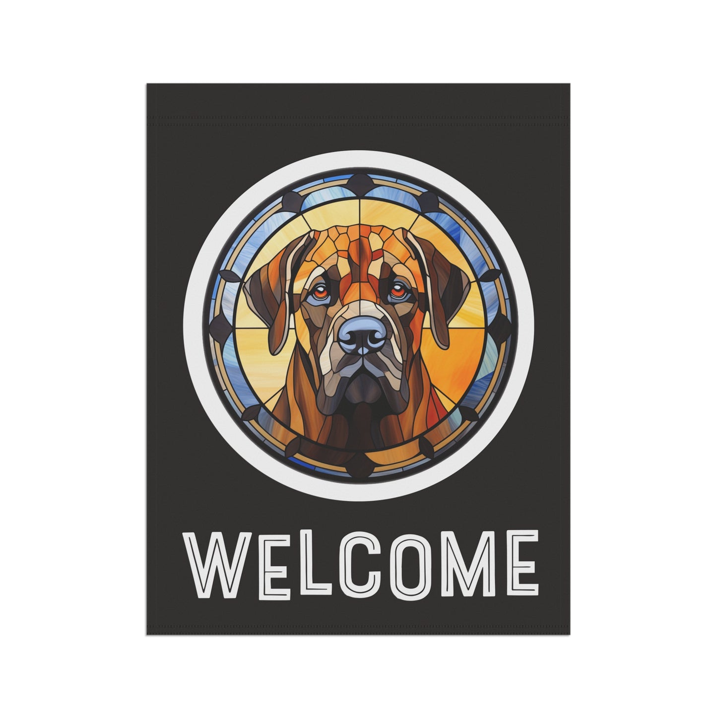 English Mastiff Welcome 2-Sided Garden & House Flag/Banner