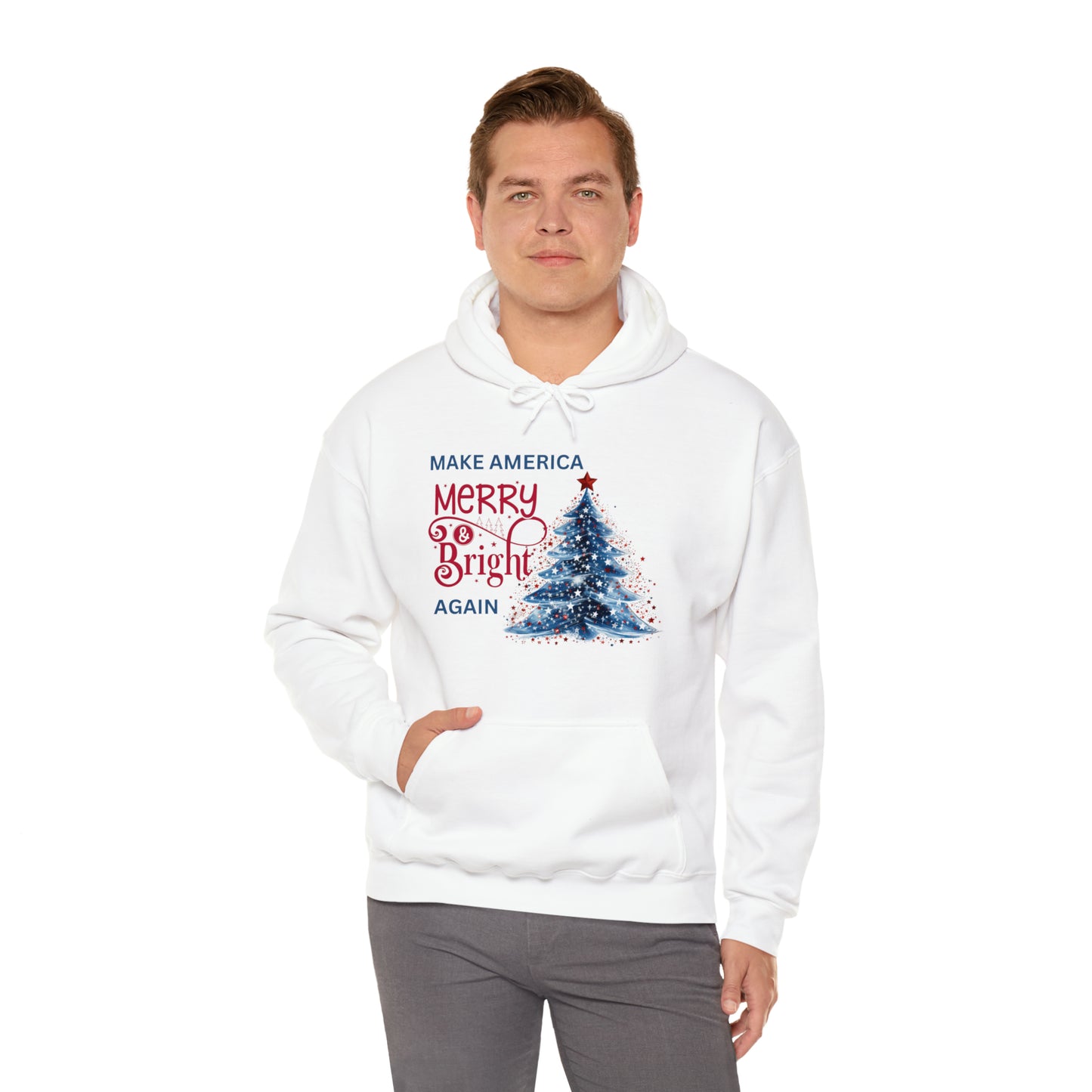 Make America Merry & Bright Again 1 Unisex Heavy Blend™ Hooded Sweatshirt