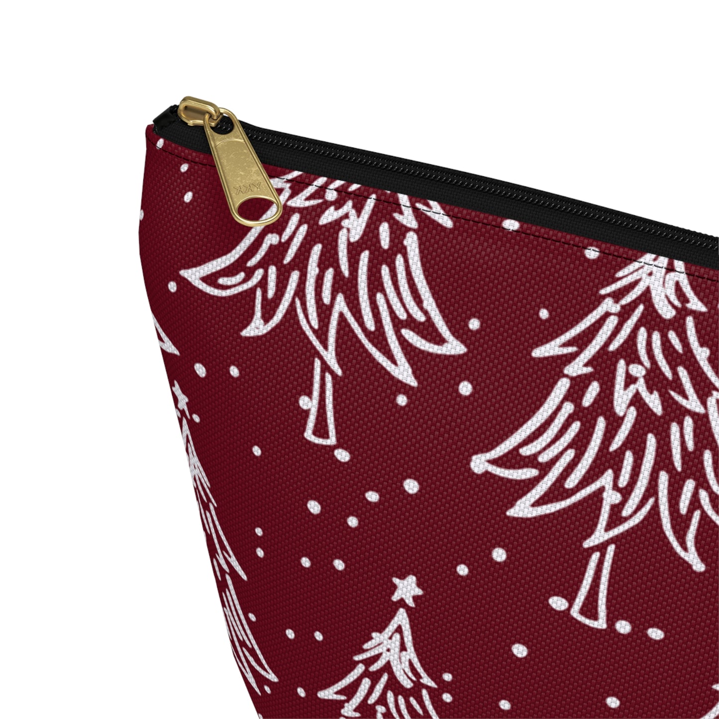 Christmas Trees for All Red Accessory Pouch w T-bottom