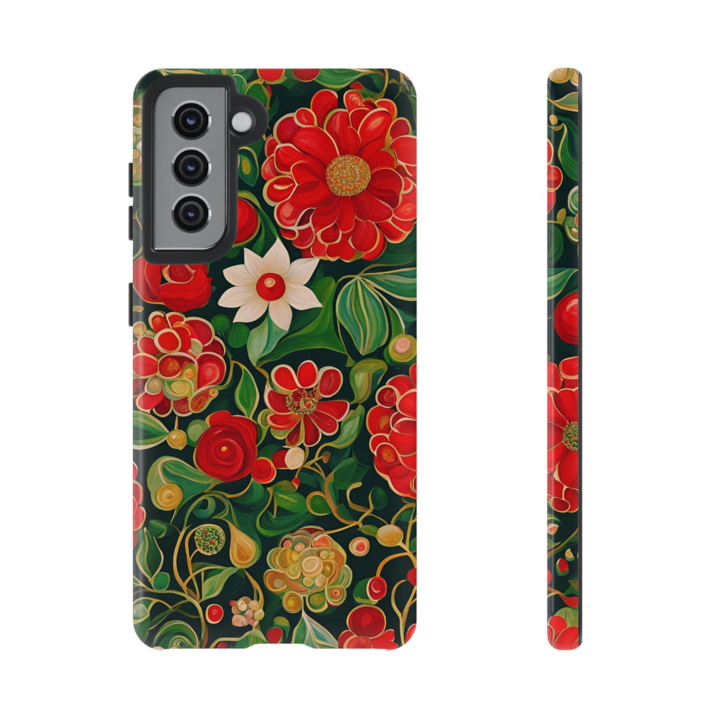 December Flowers iPhone Samsung Galaxy Google Pixel Tough Cases