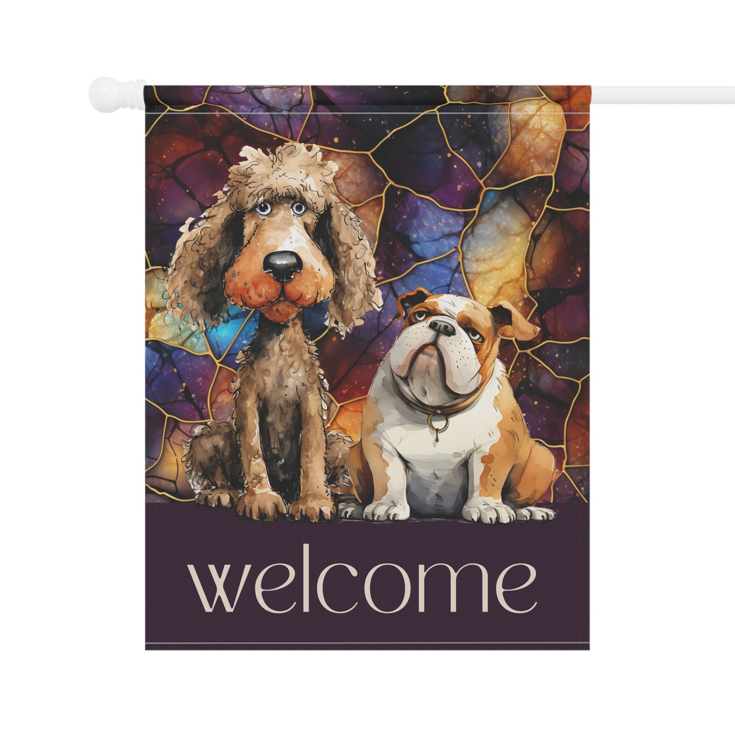 Dog Friends Welcome 2-Sided Garden & House Flag/Banner