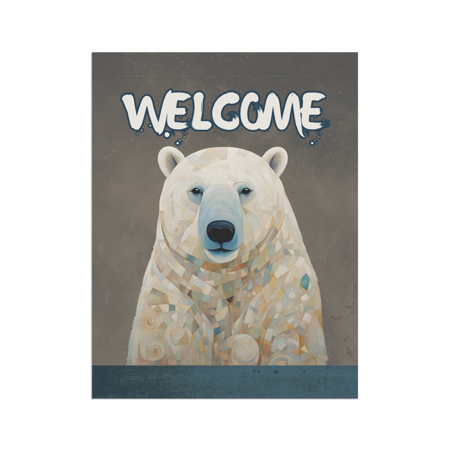 Polar Bear Welcome 2-Sided Garden & House Flag/Banner