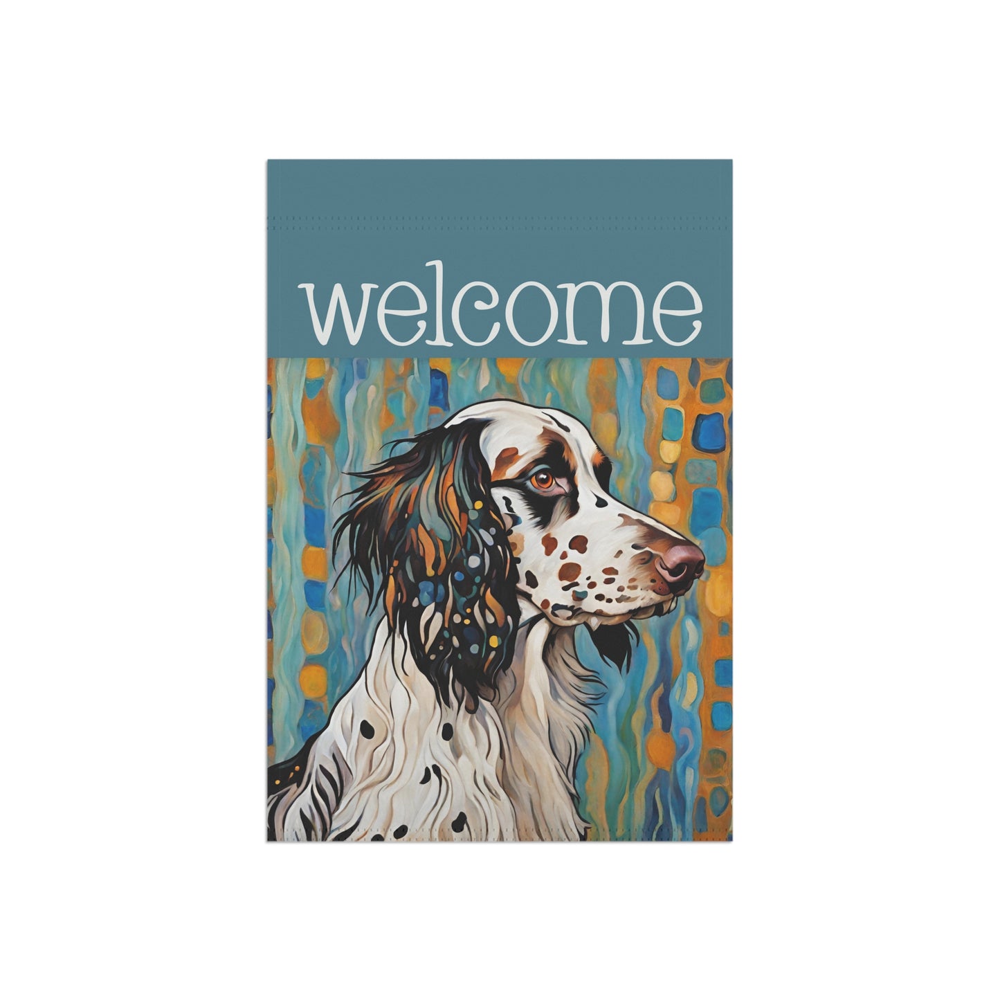 English Setter Welcome 2-Sided Garden & House Flag/Banner