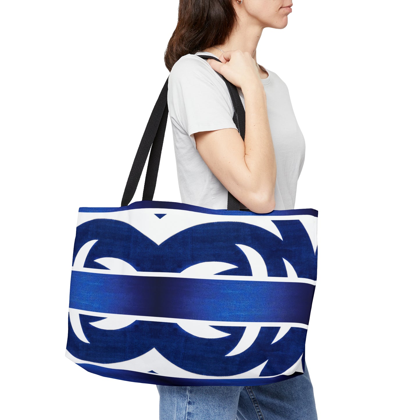 Sapphire Swirl Weekender Tote Bag