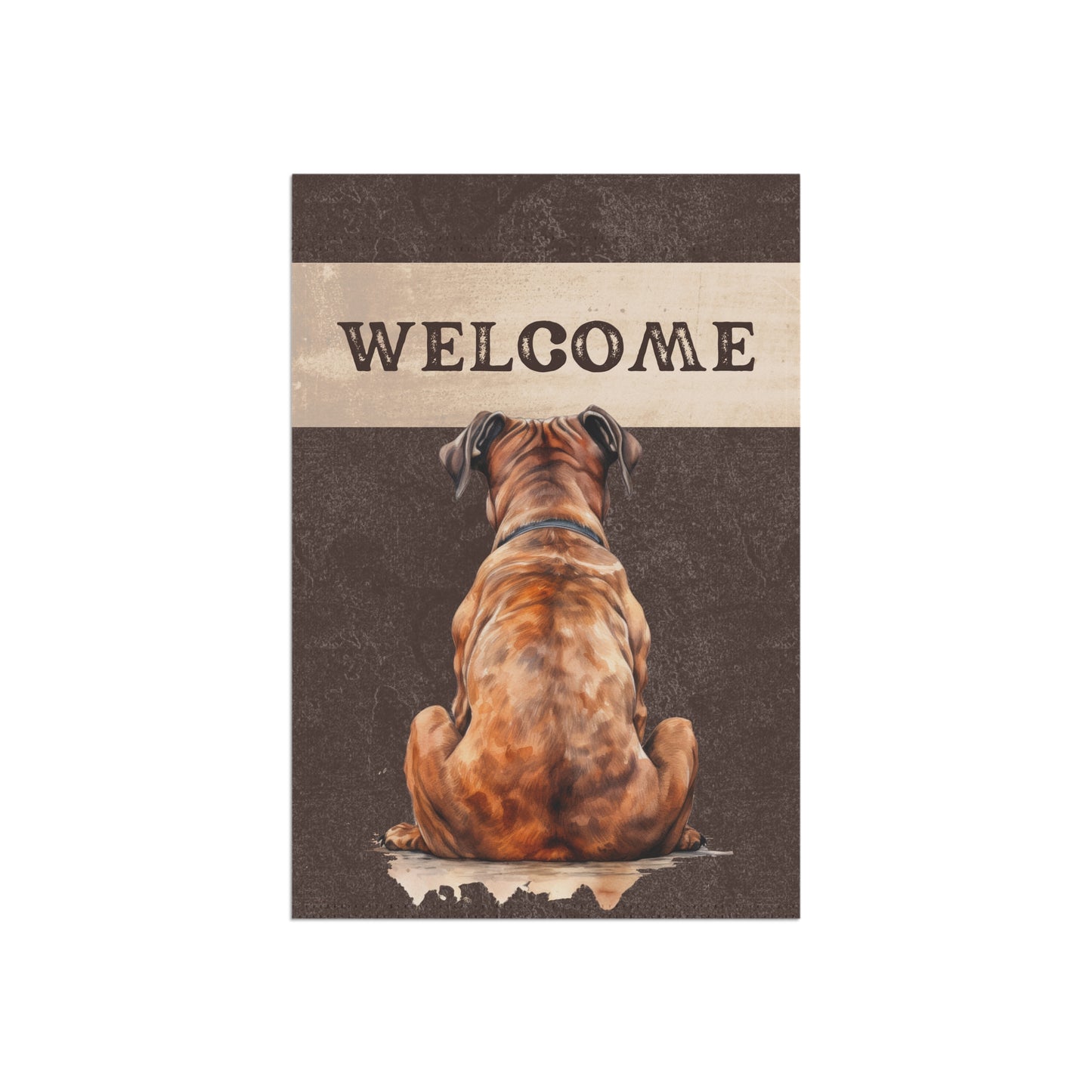 Boxer Welcome 2-Sided Garden & House Flag/Banner