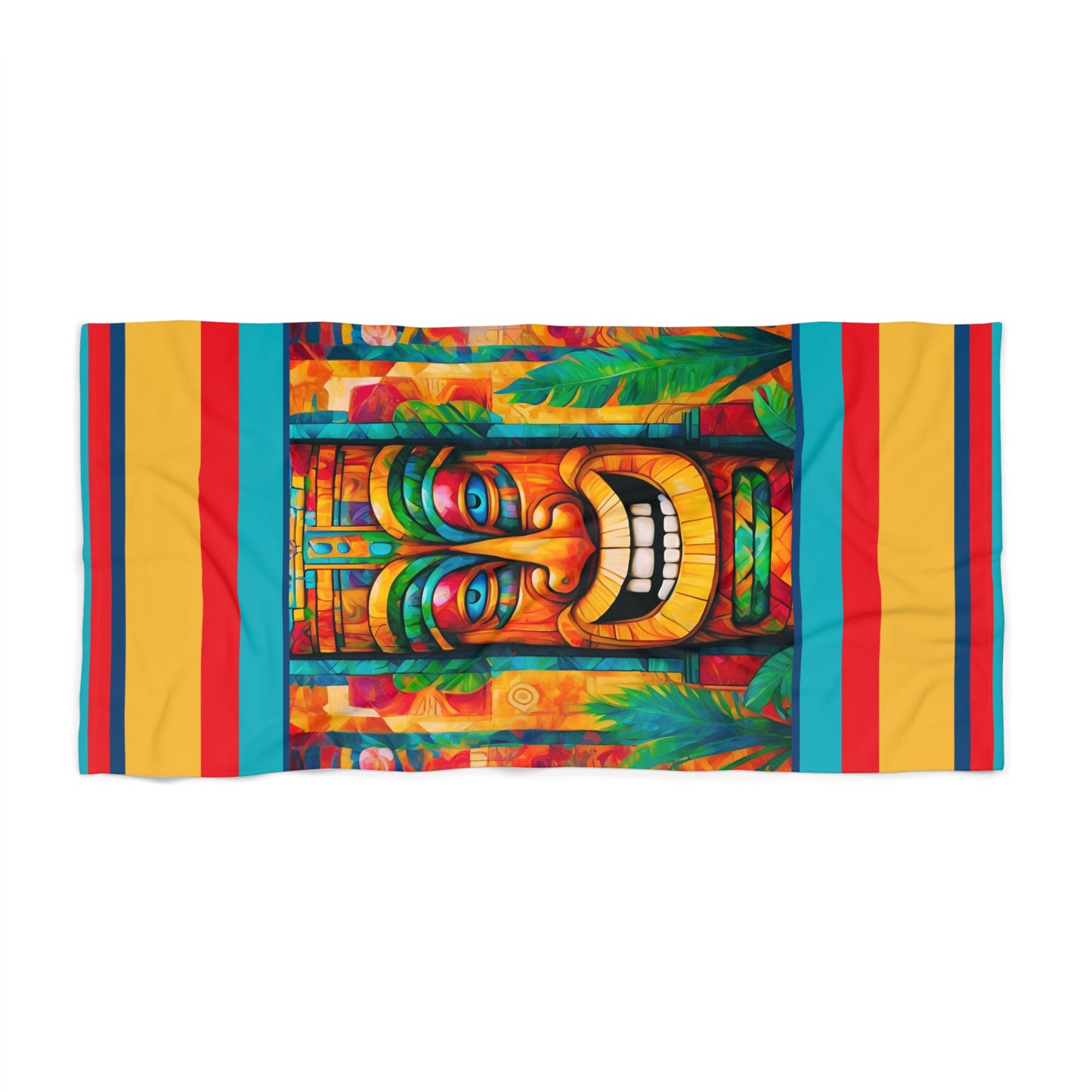 The Tiki Knows Beach Towel