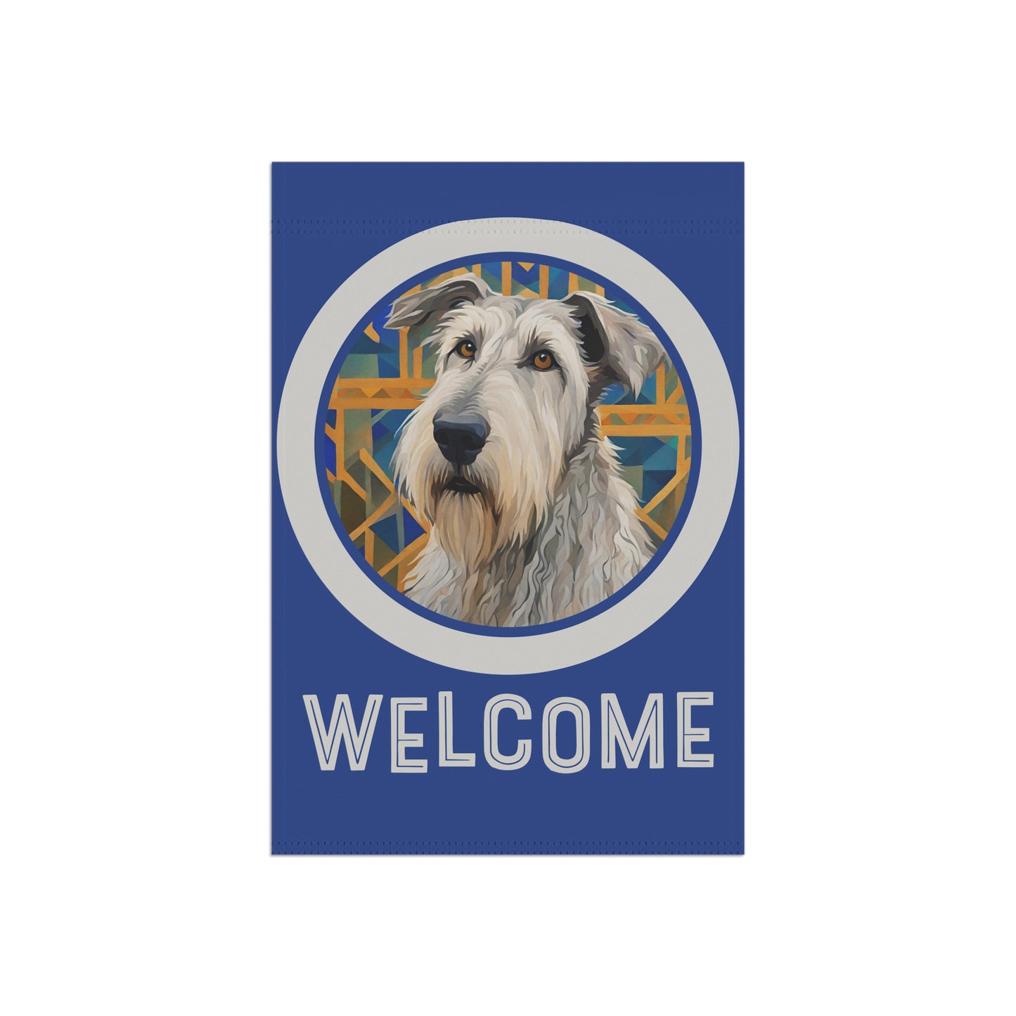 Irish Wolfhound Welcome 2-Side Garden & House Flag/Banner