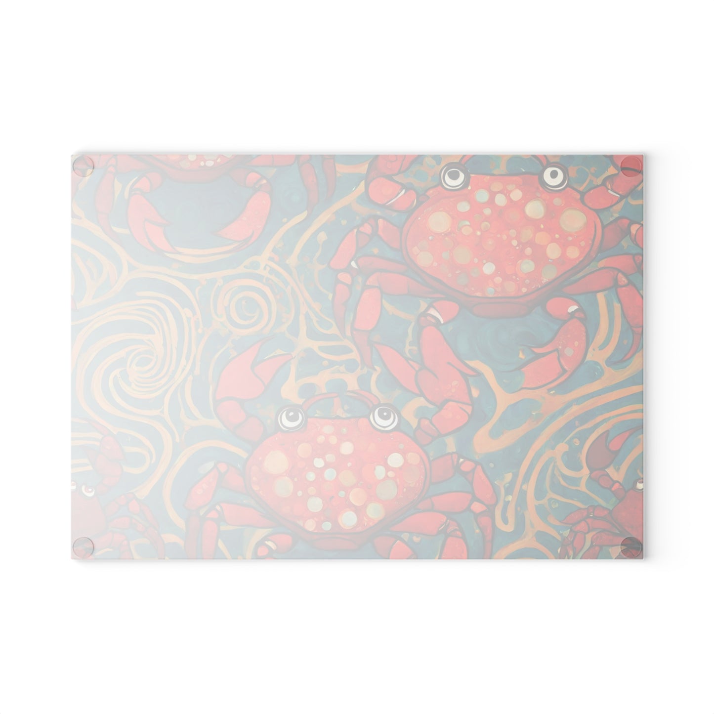 Crab Fest Tempered Glass Cutting Board