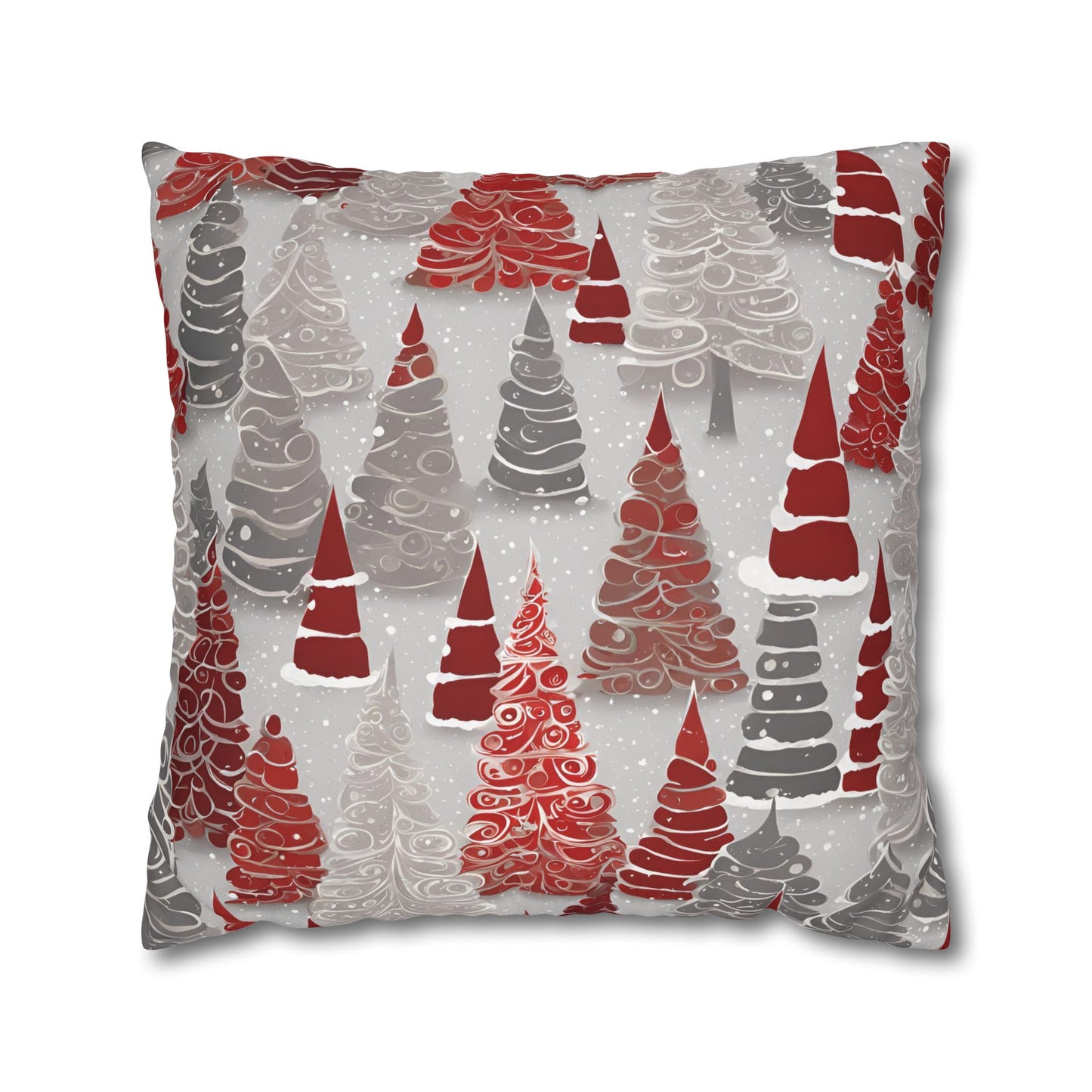 Red-y for Christmas Square Poly Canvas Pillowcase