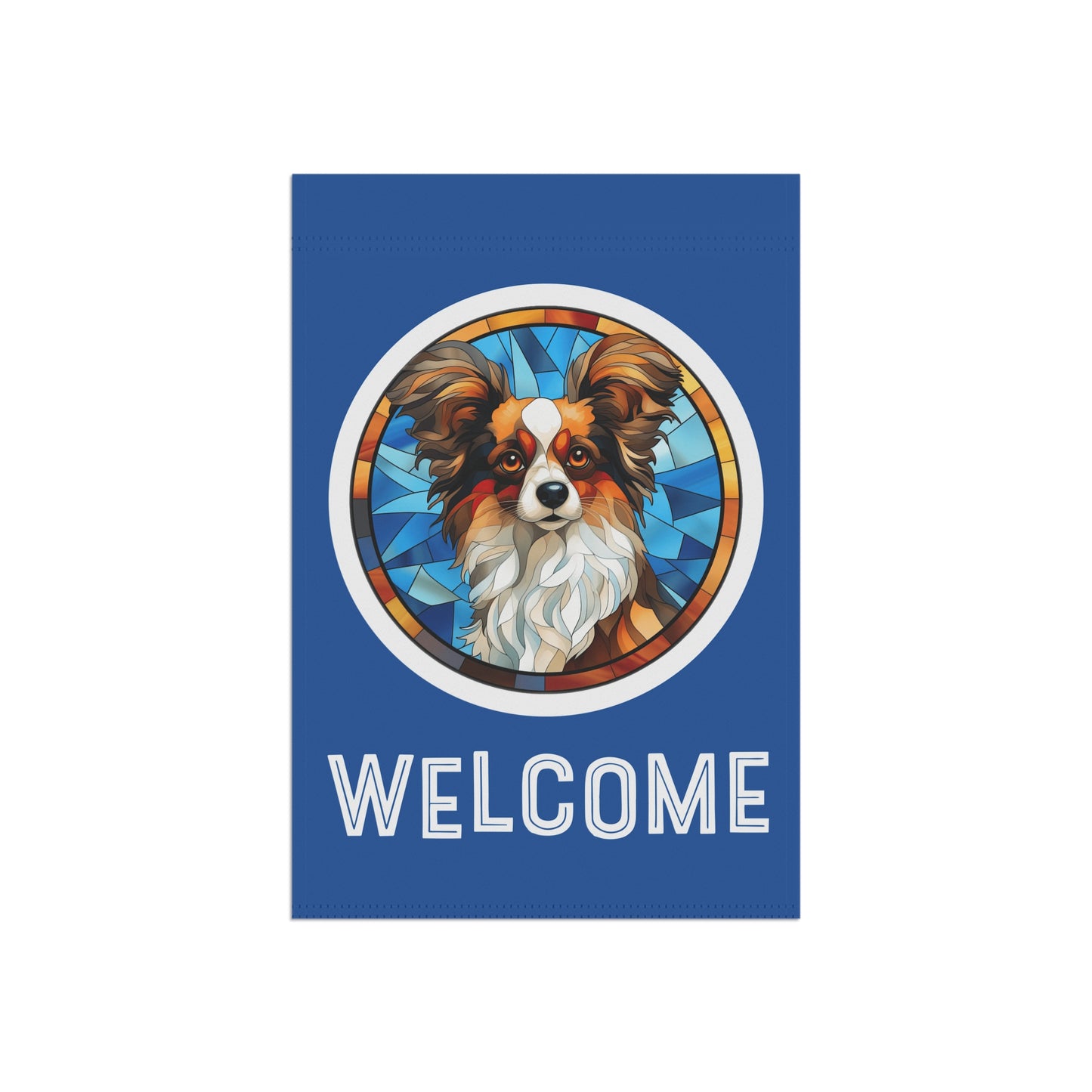 Papillon Welcome 2-Sided Garden & House Flag/Banner