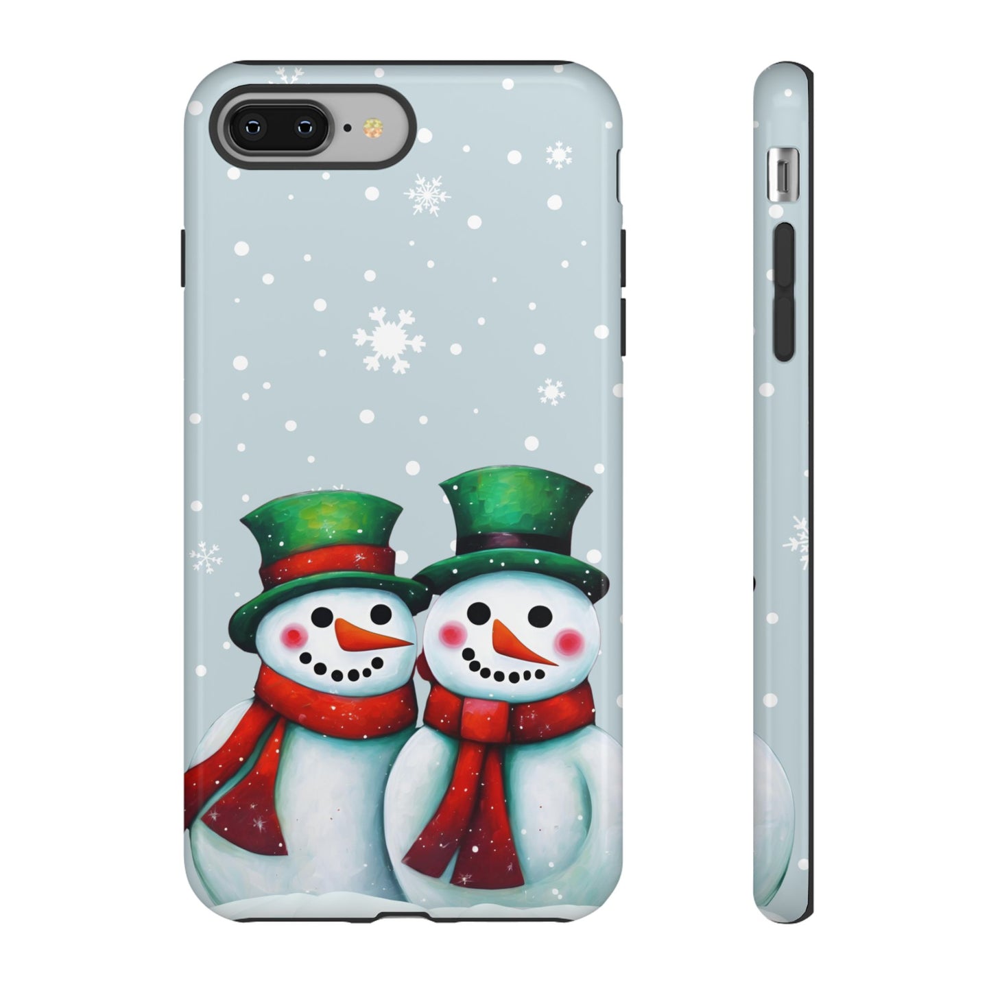 Snowman Couple iPhone Samsung Galaxy Google Pixel Tough Cases