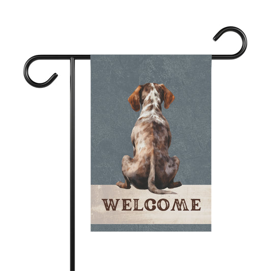 German Shorthaired Pointer Welcome 2-Sided Garden & House Flag/Banner