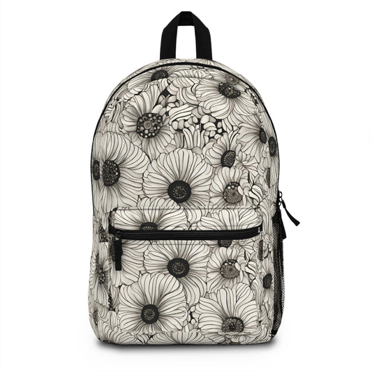 Spence B&W Floral Backpack