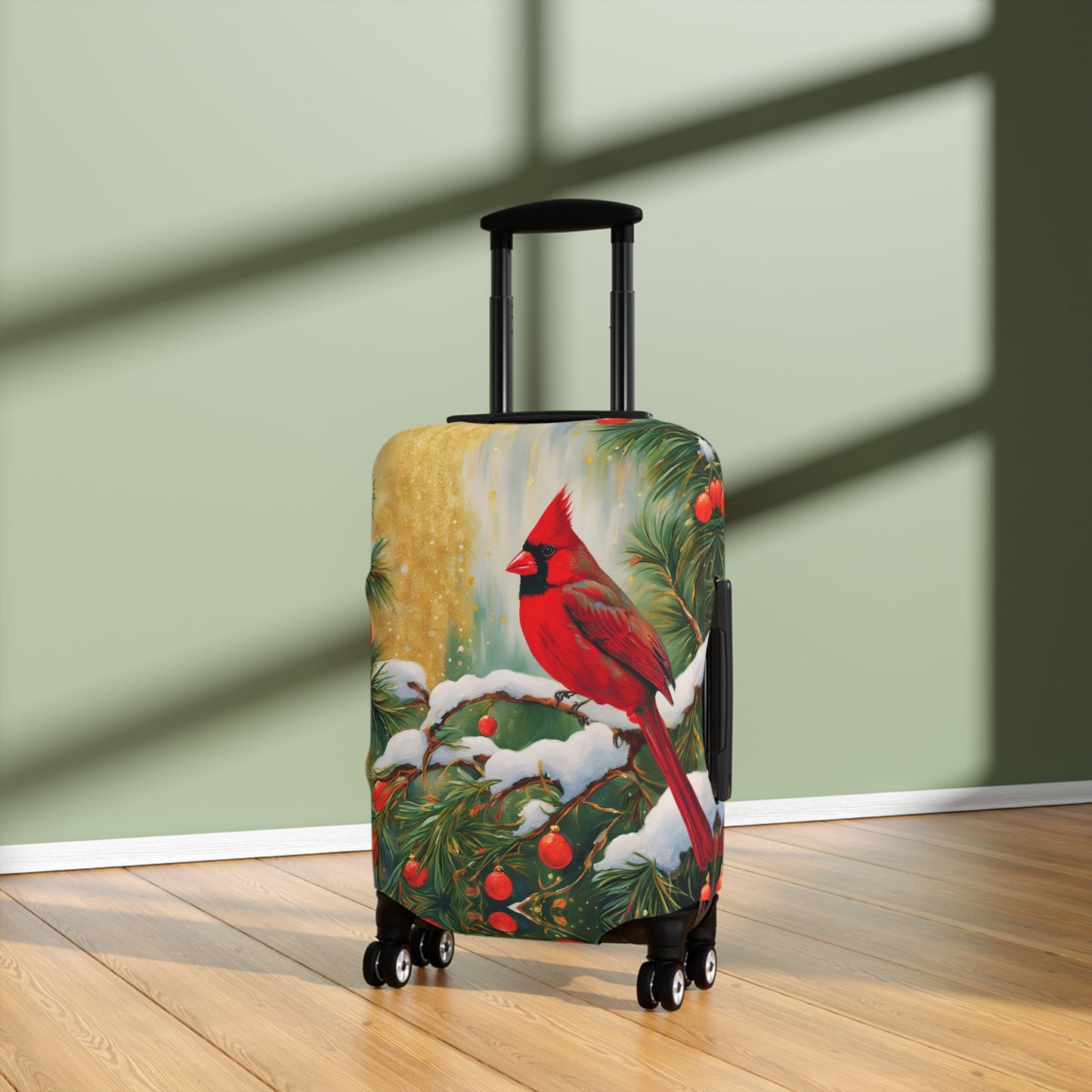 Holiday Cardinal Luggage Cover