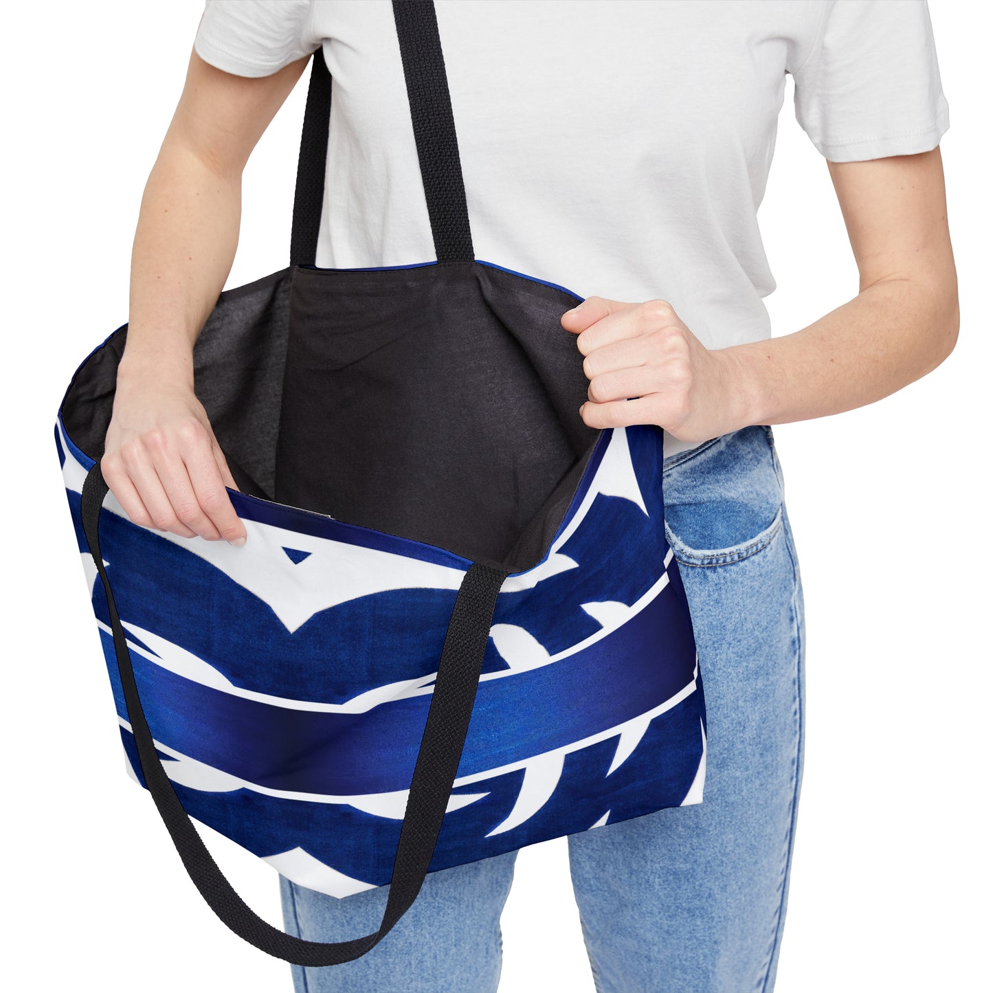 Sapphire Swirl Weekender Tote Bag