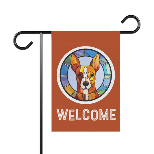 Basenji Welcome 2-Sided Garden & House Flag/Banner