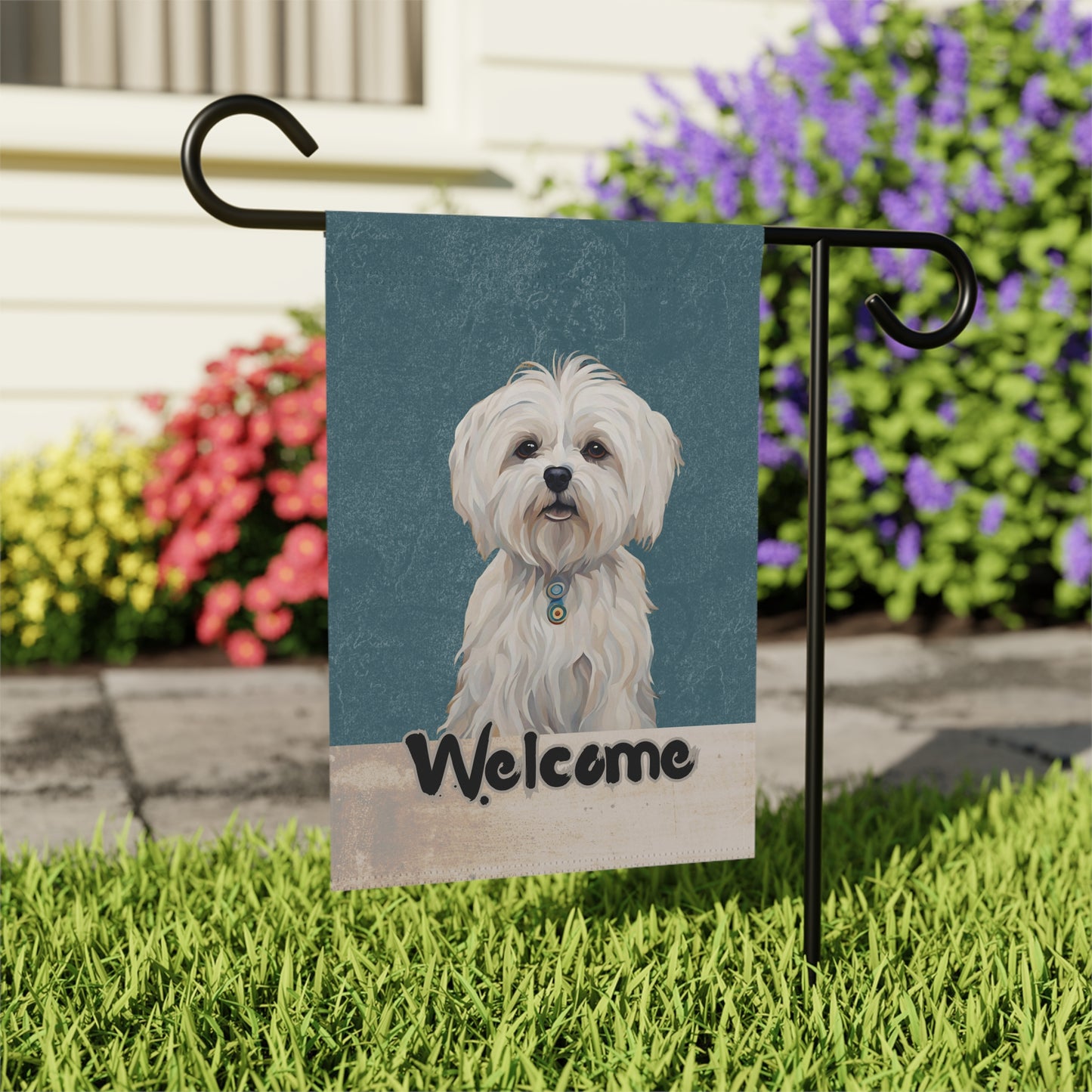 Maltese Welcome 2-Sided Garden & House Flag/Banner