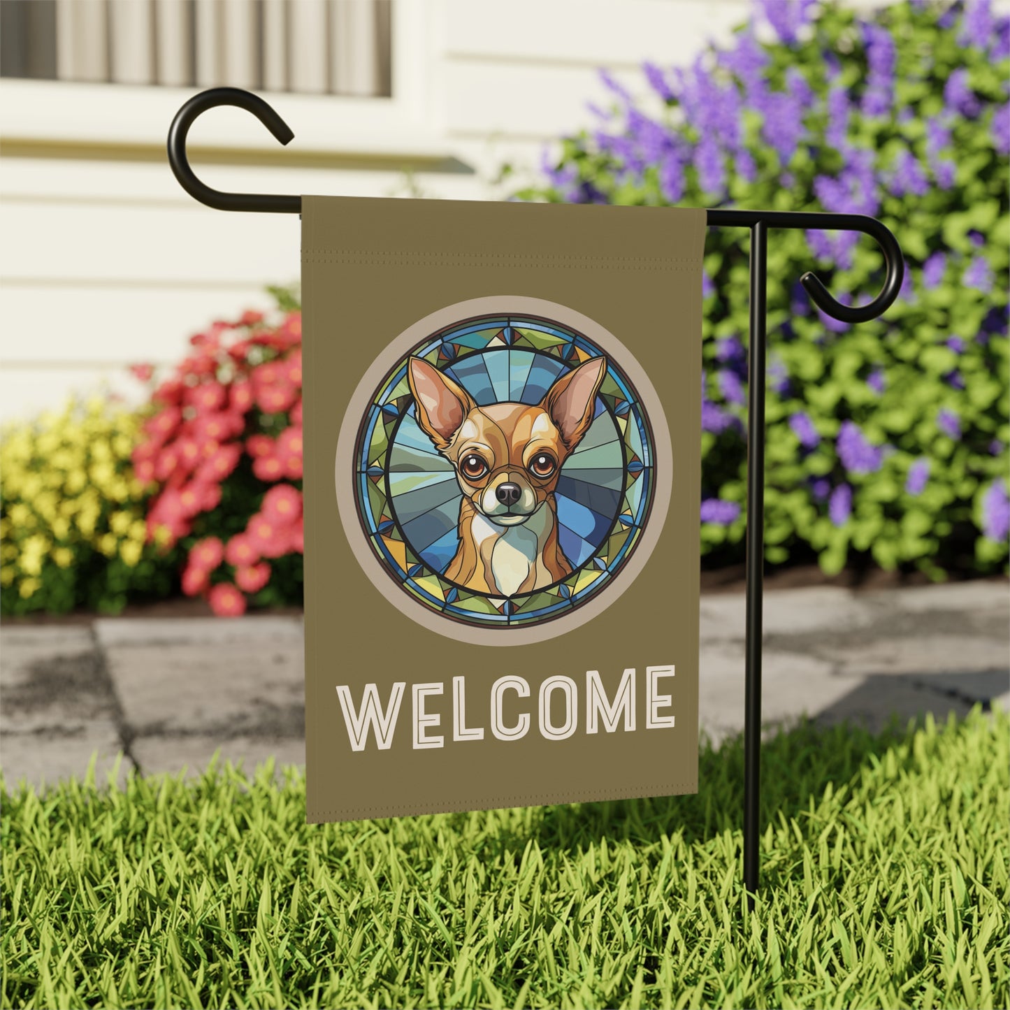 Chihuahua Welcome 2-Sided Garden & House Flag/Banner