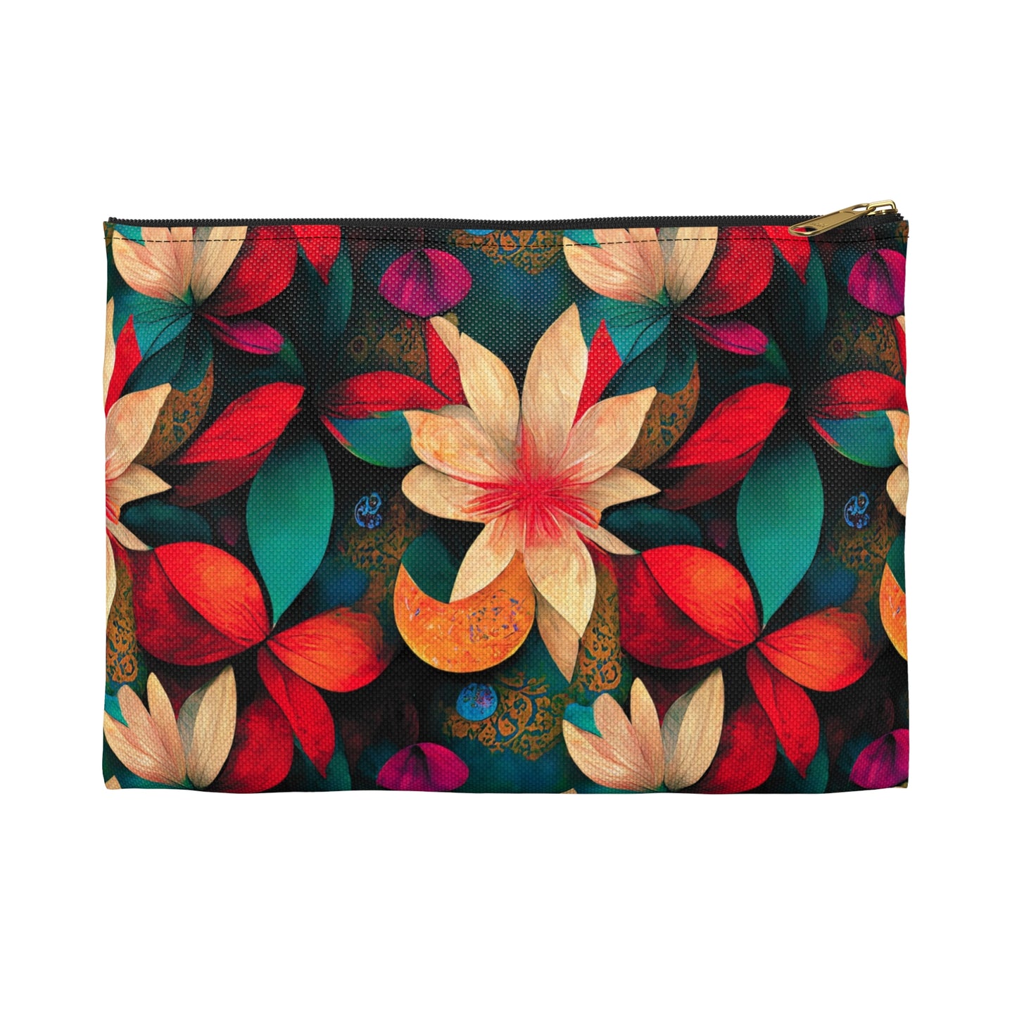 Christmas Flowers Accessory Pouch