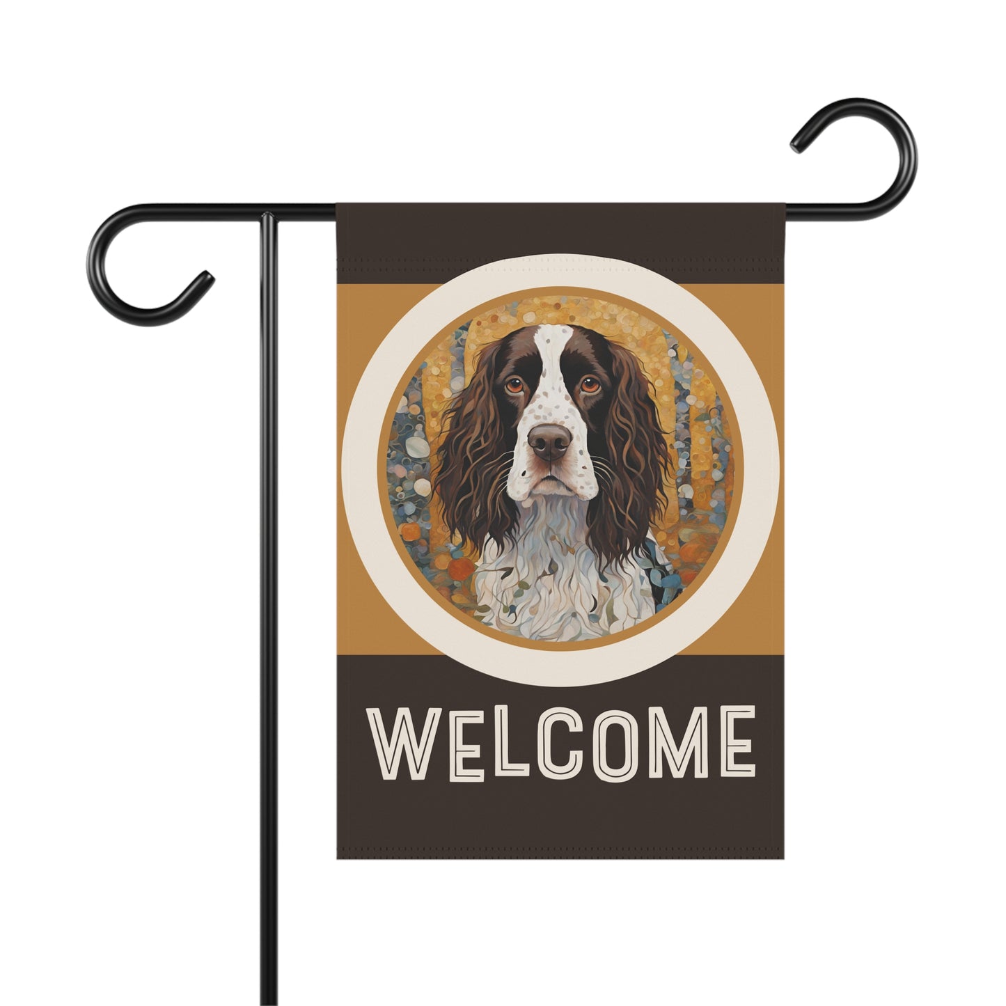 English Springer Spaniel Welcome 2-Sided Garden & House Flag/Banner