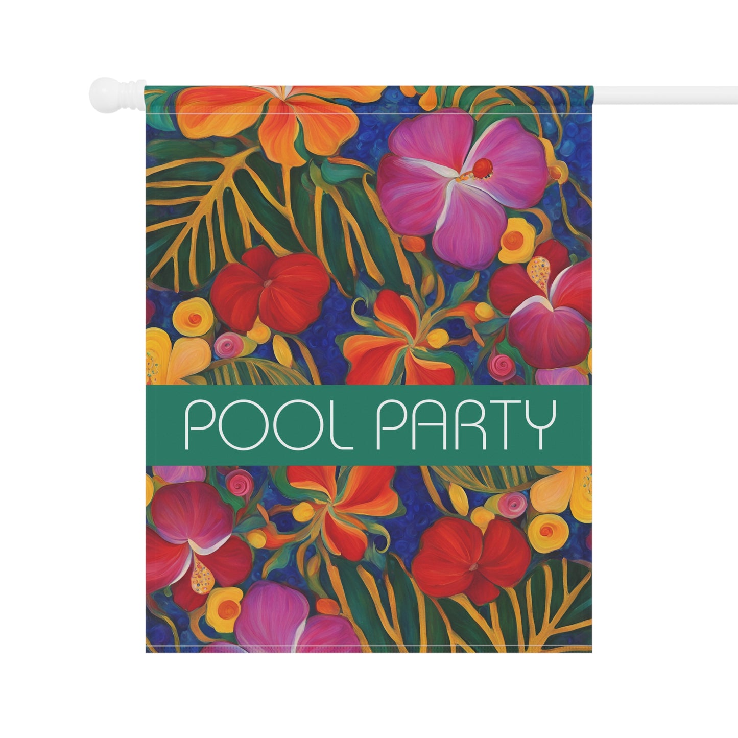 Pool Party 2-Sided Garden & House Flag/Banner