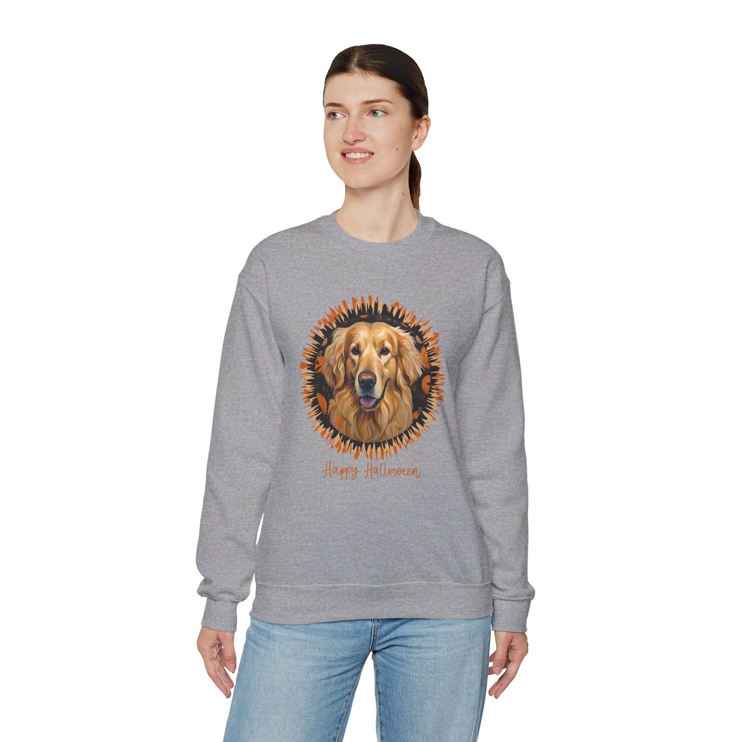 Golden Retriever Halloween Unisex Heavy Blend™ Crewneck Sweatshirt