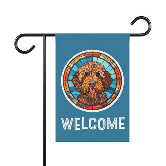 Labradoodle Welcome 2-Sided Garden & House Flag/Banner