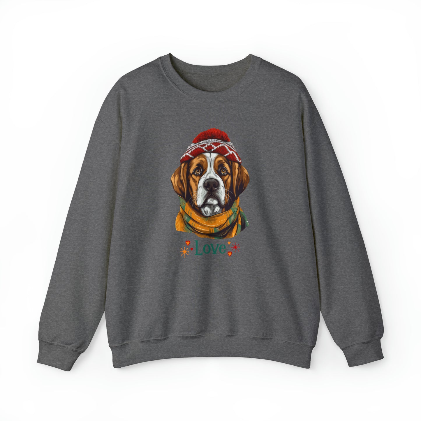 Saint Bernard Retro Love Unisex Heavy Blend™ Crewneck Sweatshirt