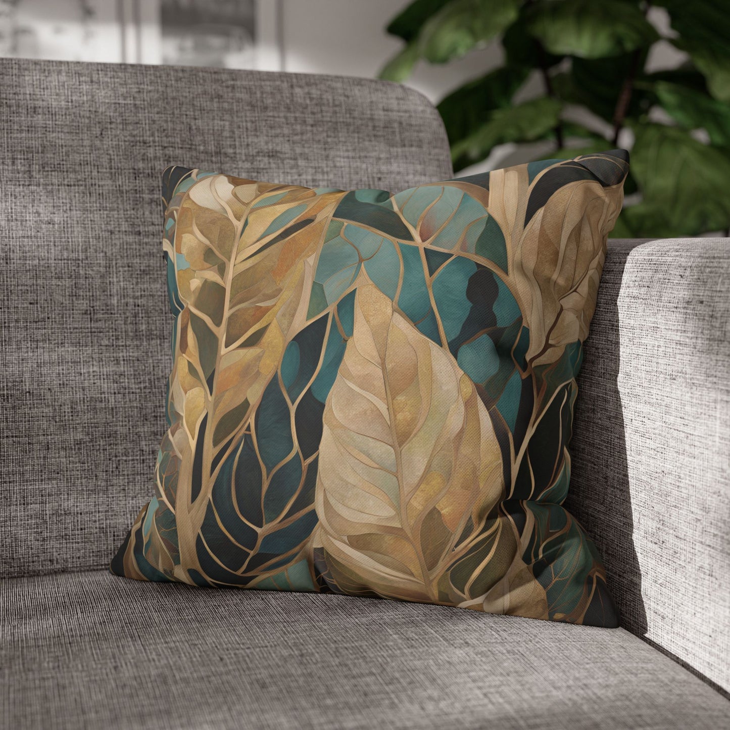 Jungle Square Poly Canvas Pillowcase