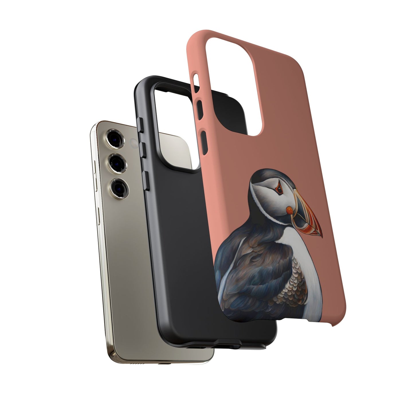 Puffin Wildlife iPhone Samsung Galaxy Google Pixel Tough Cases