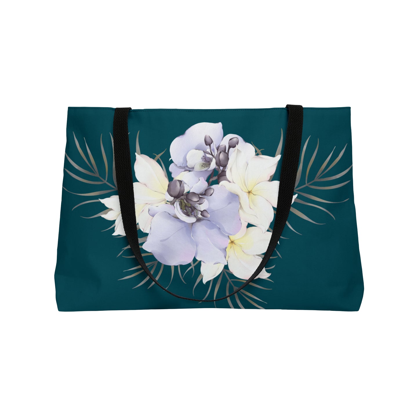 Orchid & Plumeria Weekender Tote Bag