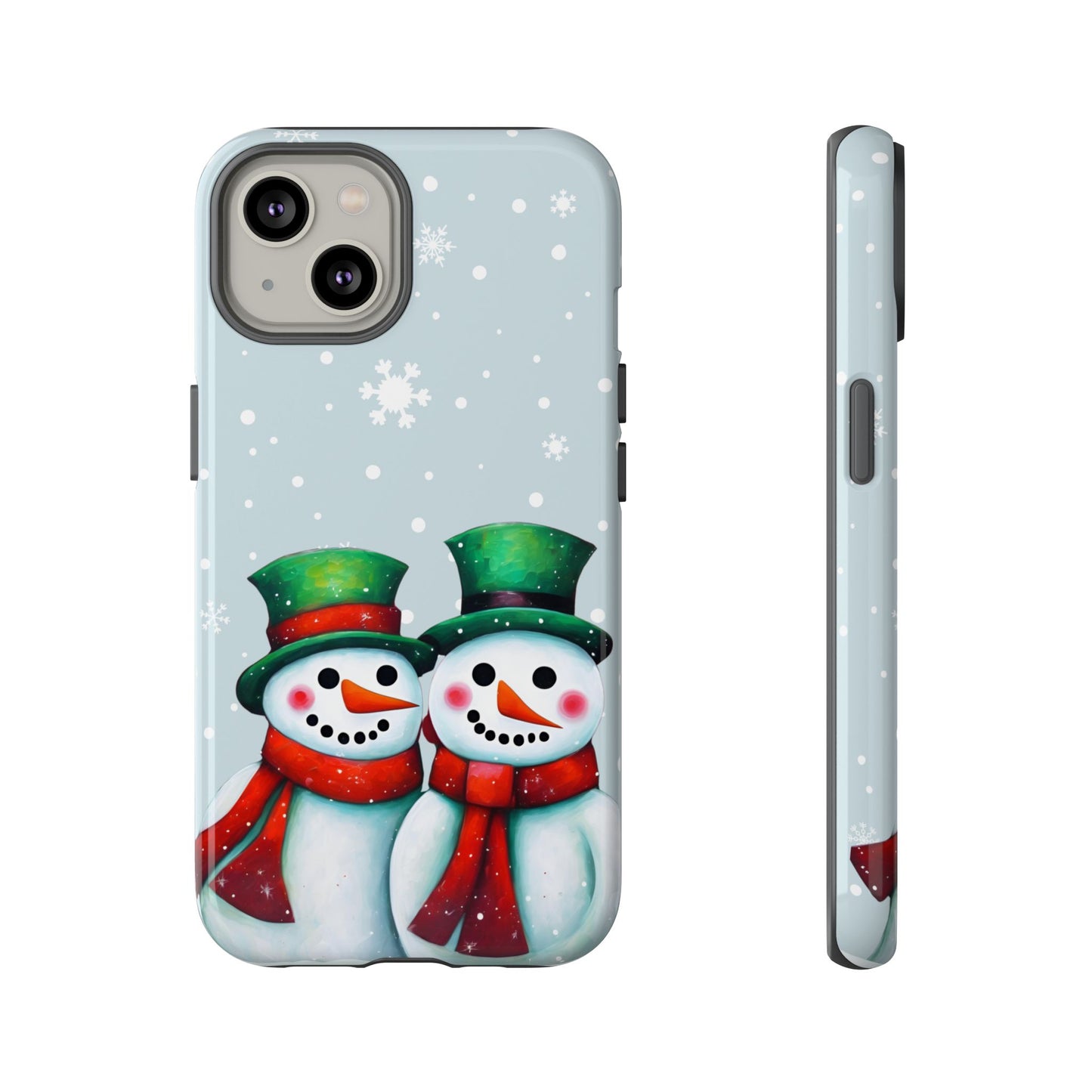 Snowman Couple iPhone Samsung Galaxy Google Pixel Tough Cases