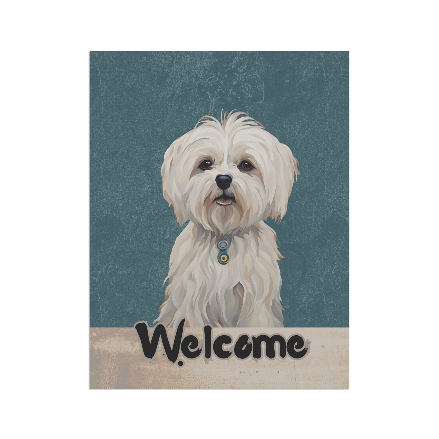 Maltese Welcome 2-Sided Garden & House Flag/Banner