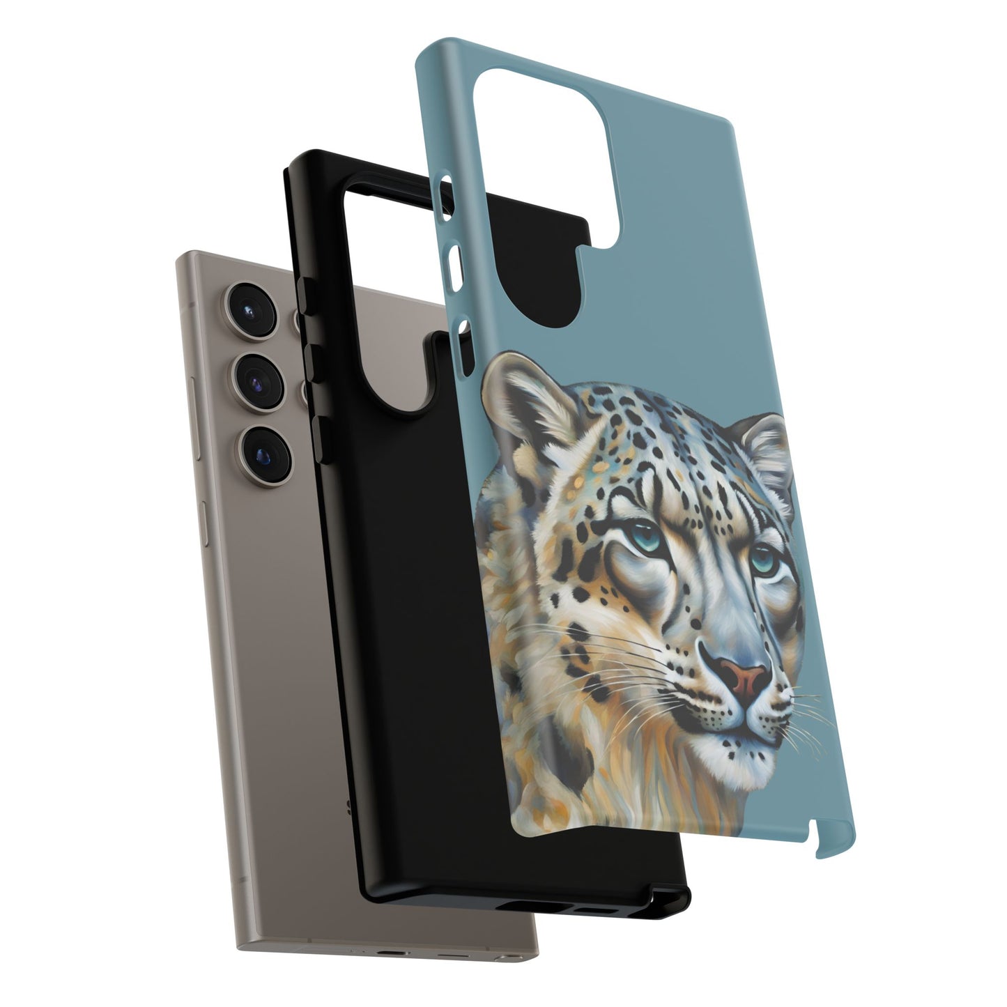 Snow Leopard iPhone Samsung Galaxy Google Pixel Tough Cases