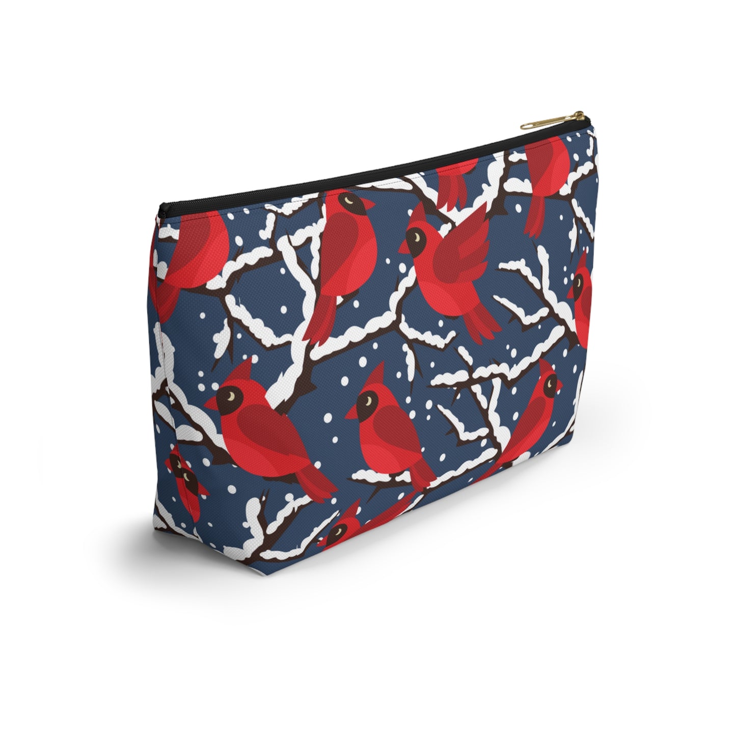 Cardinals on Snowy Branches Accessory Pouch w T-bottom