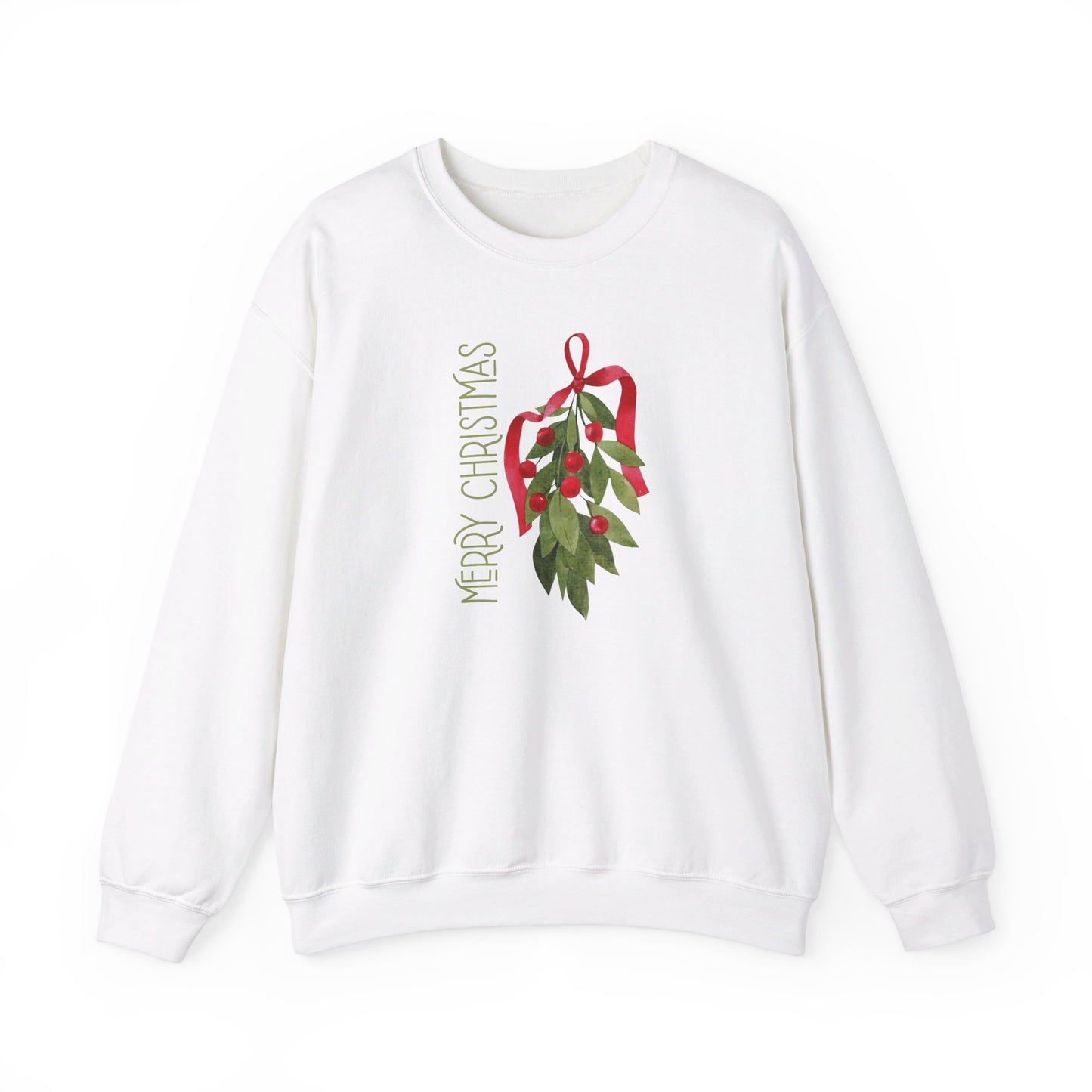 Merry Christmas Mistletoe Unisex Heavy Blend™ Crewneck Sweatshirt