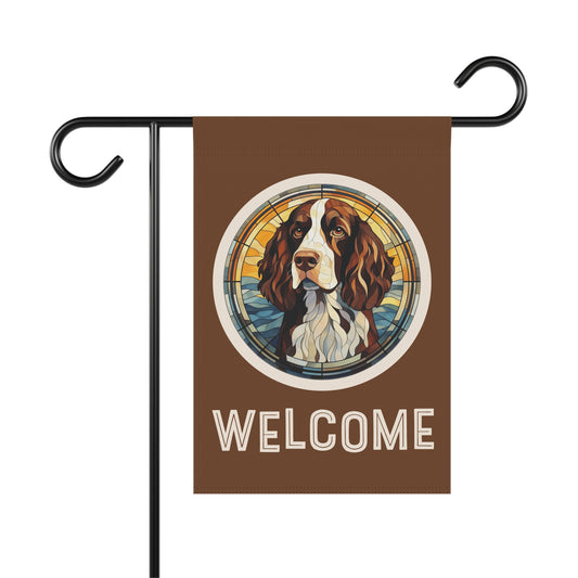 English Springer Spaniel Welcome 2-Sided Garden & House Flag/Banner