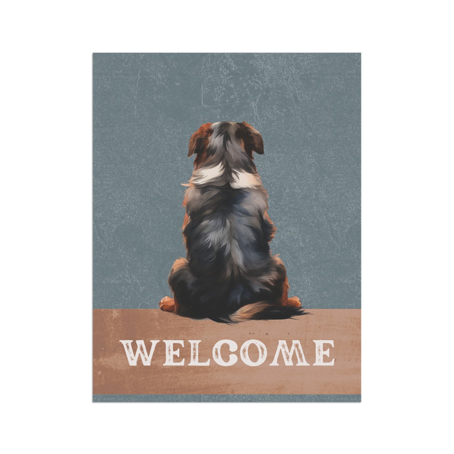 Bernese Mountain Dog Welcome 2-Sided Garden & House Flag/Banner