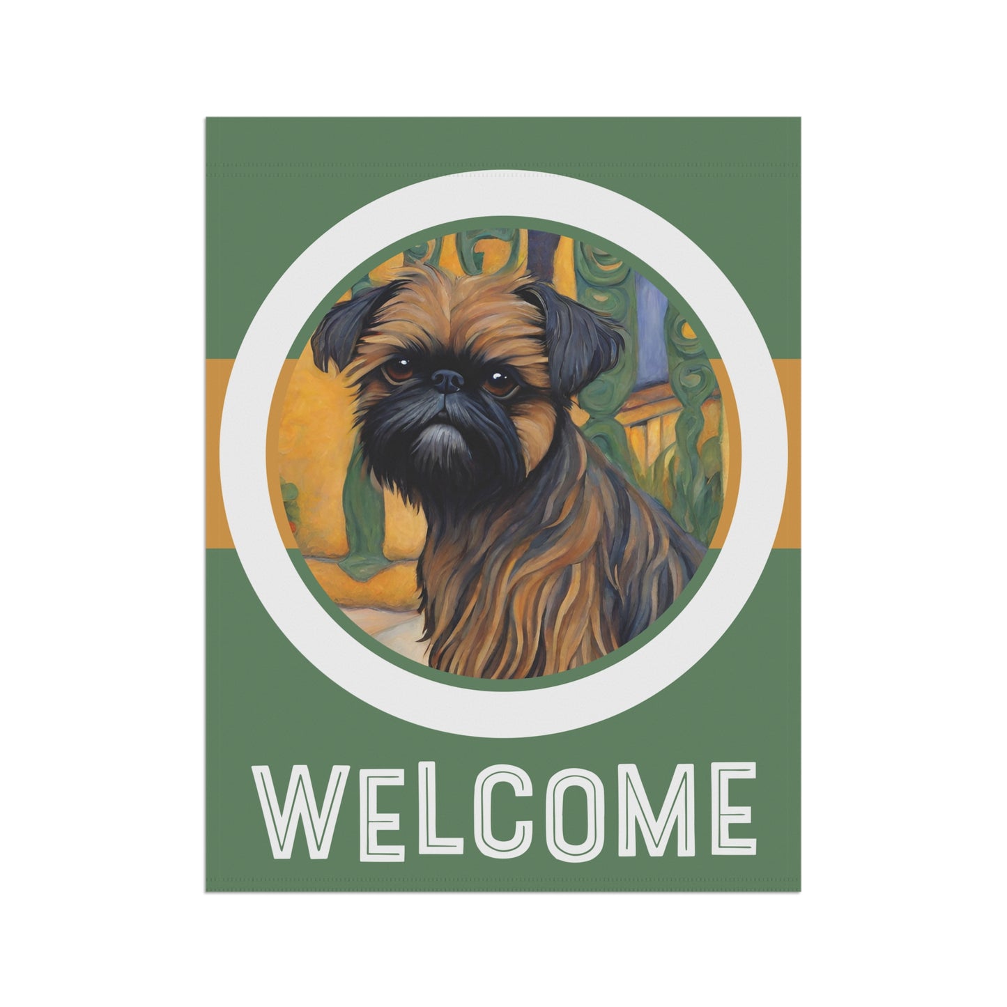 Brussels Griffon Welcome 2-Sided Garden & House Flag/Banner