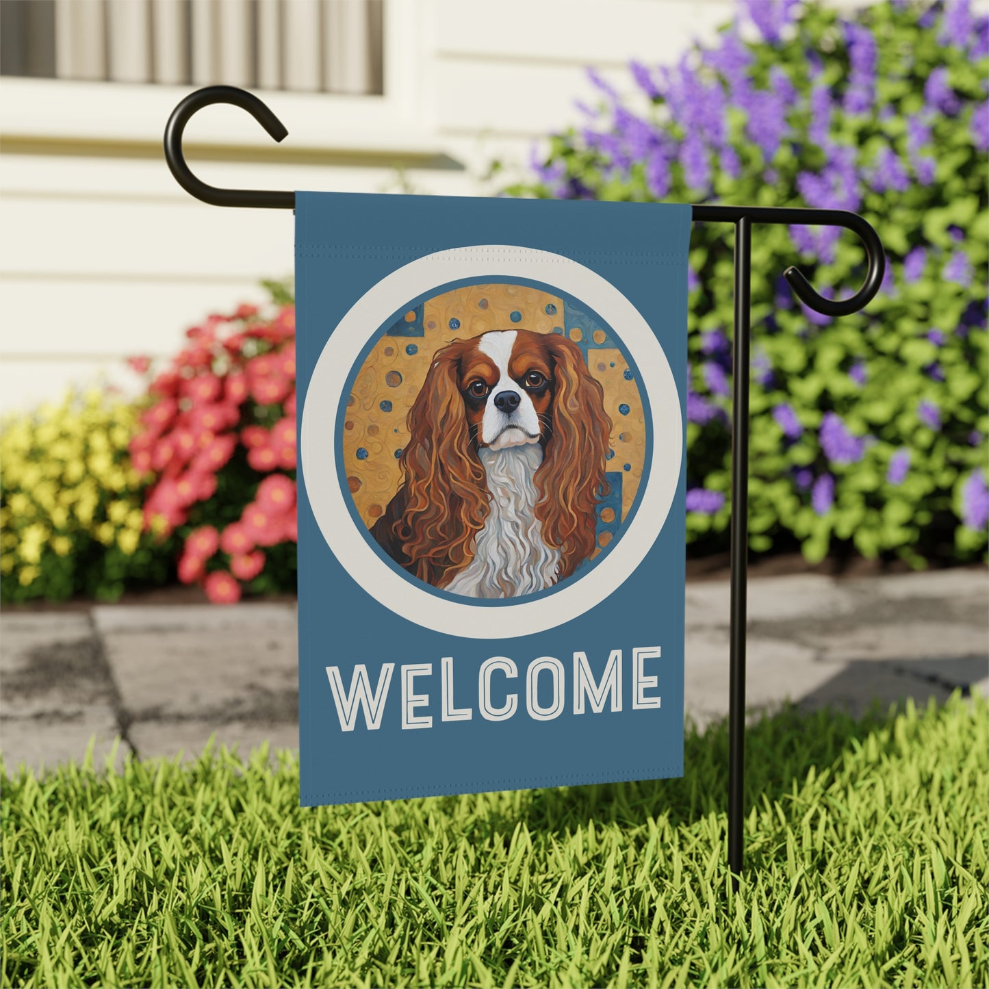 Cavalier King Charles Welcome 2-SidedGarden & House Flag/Banner