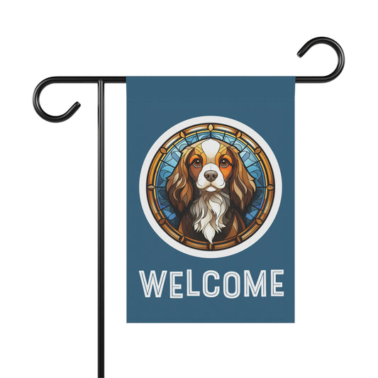 Cavalier King Charles Welcome 2-Sided Garden & House Flag/Banner