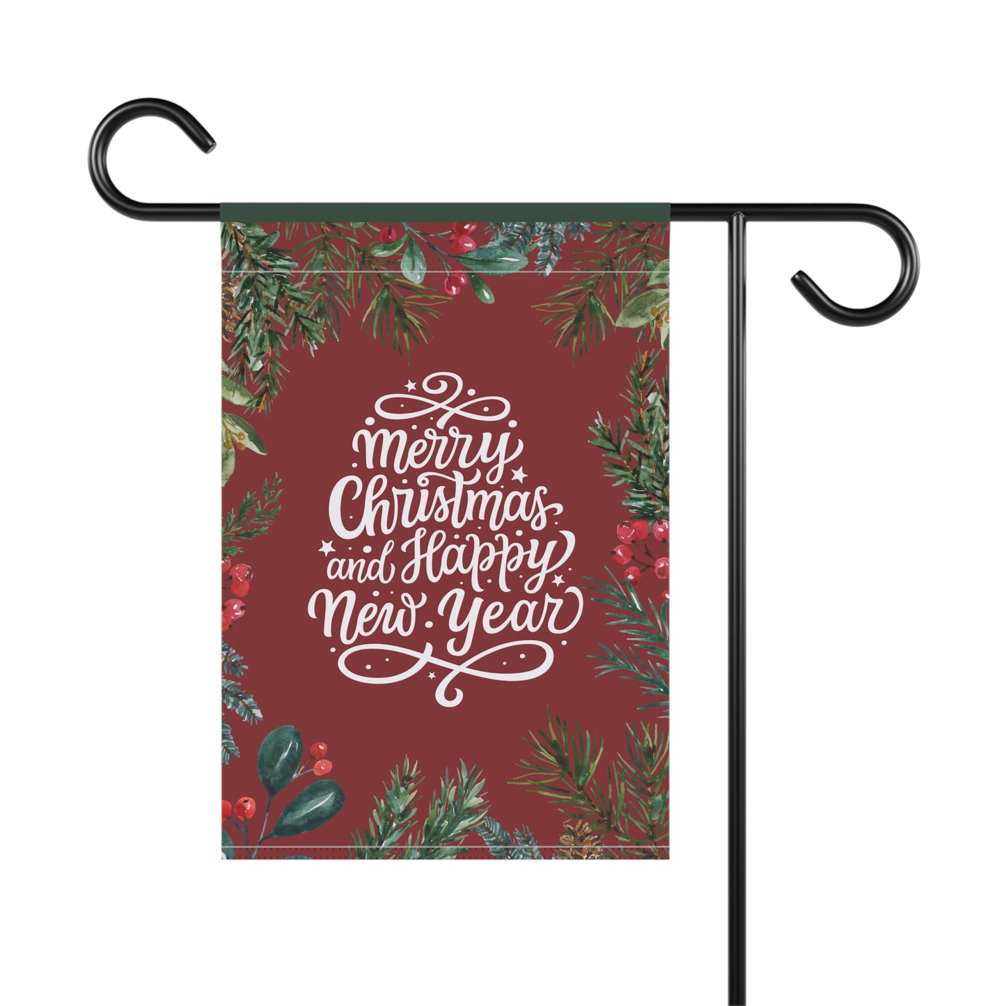 Merry Christmas & Happy New Year 2-Sided Garden & House Banner